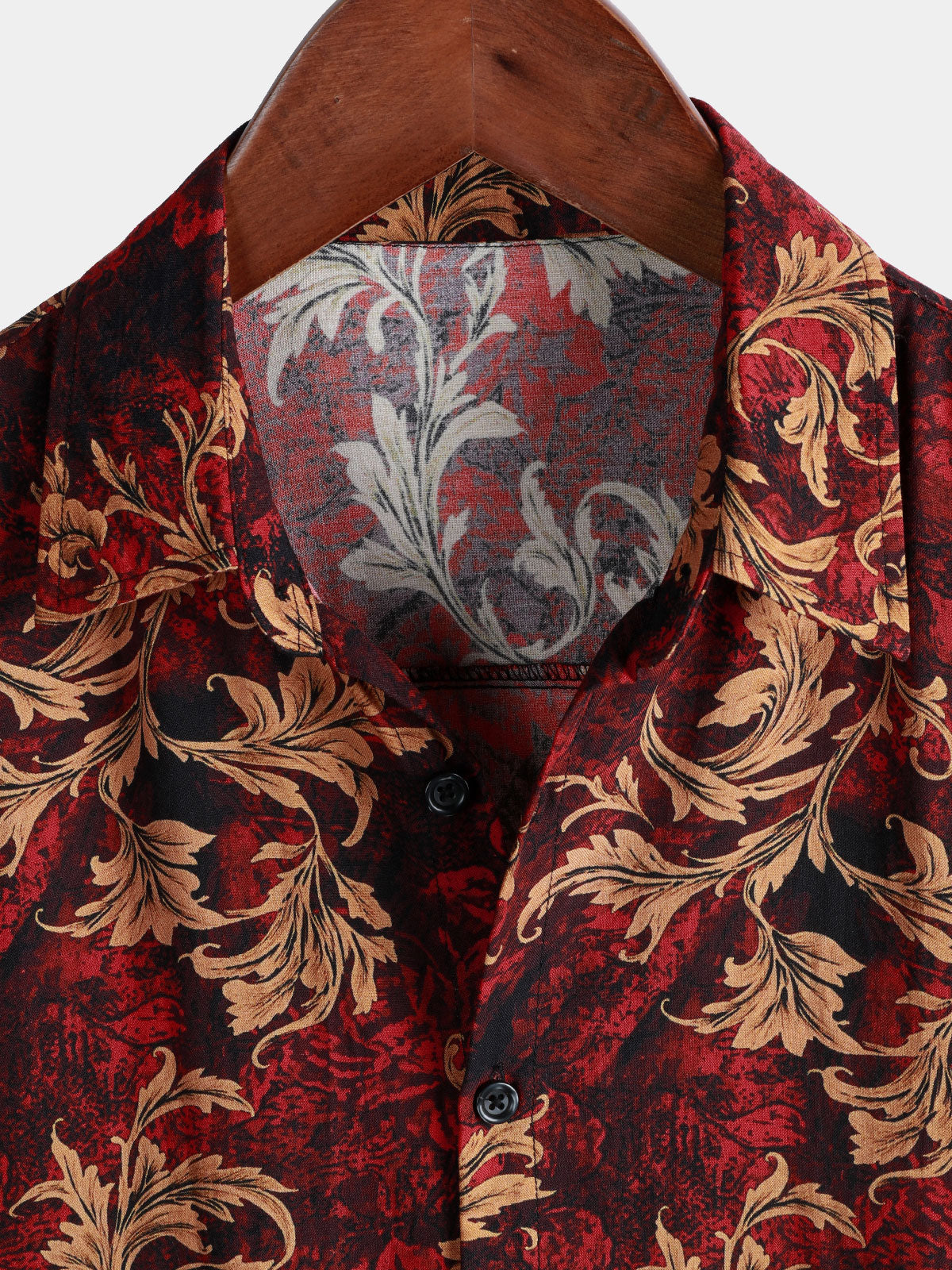 Camisa vintage floral estampado de manga corta Button Up Hawaiian Summer para hombre