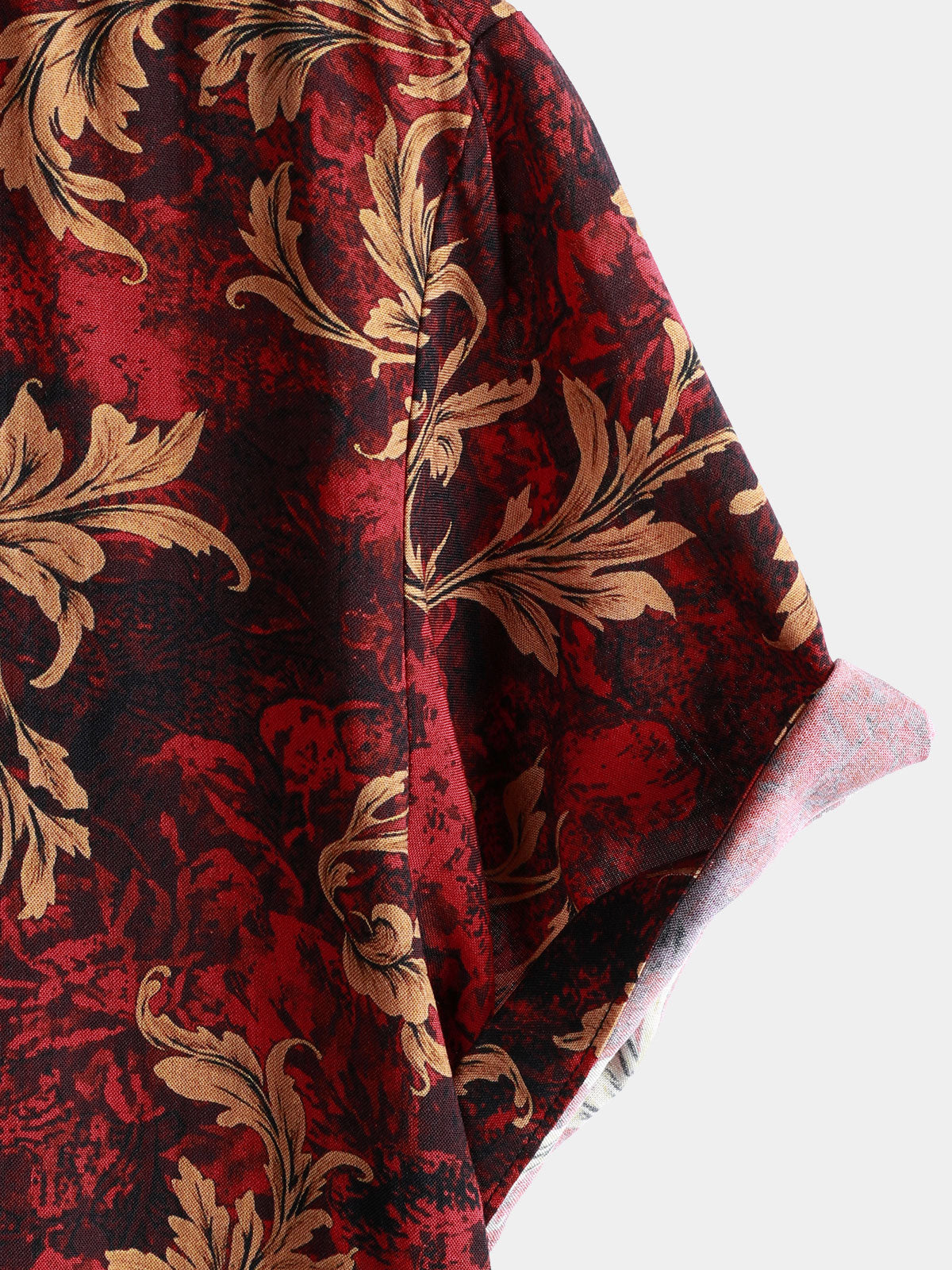 Camisa vintage floral estampado de manga corta Button Up Hawaiian Summer para hombre