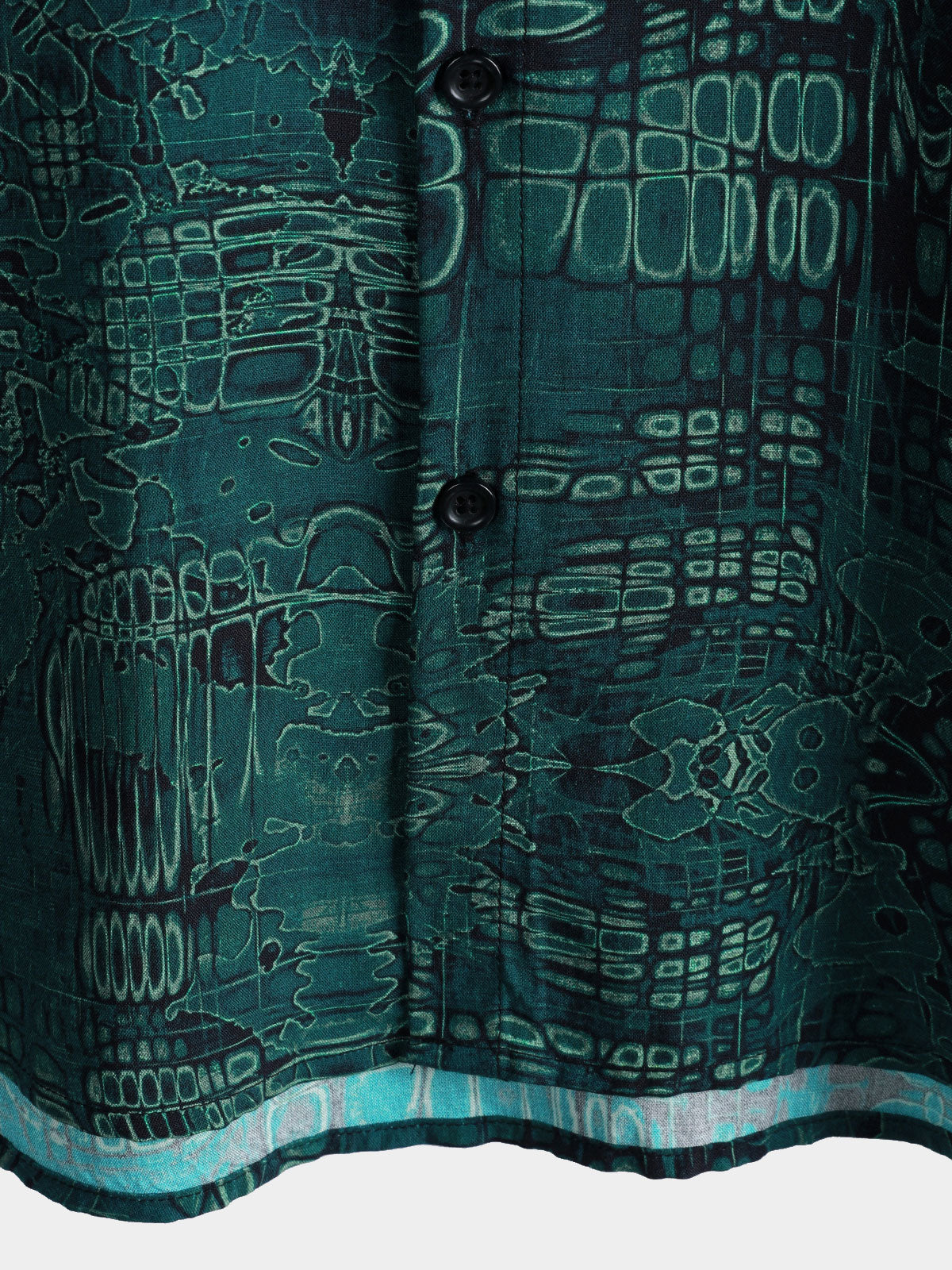 Camisa Green vintage casual de manga corta para hombre
