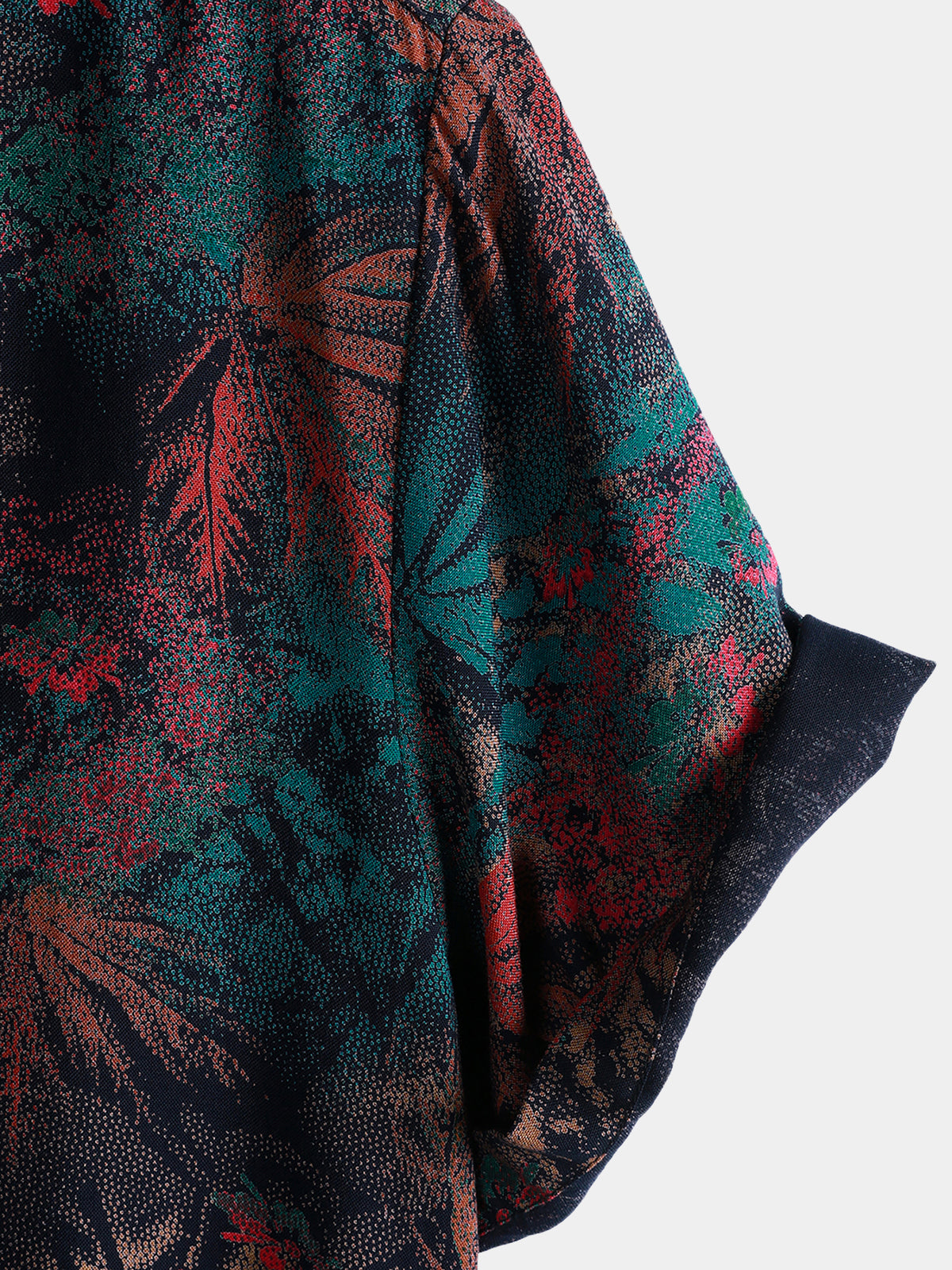 Camisa retro Abstract Tropical Palm de manga corta Summer para hombre