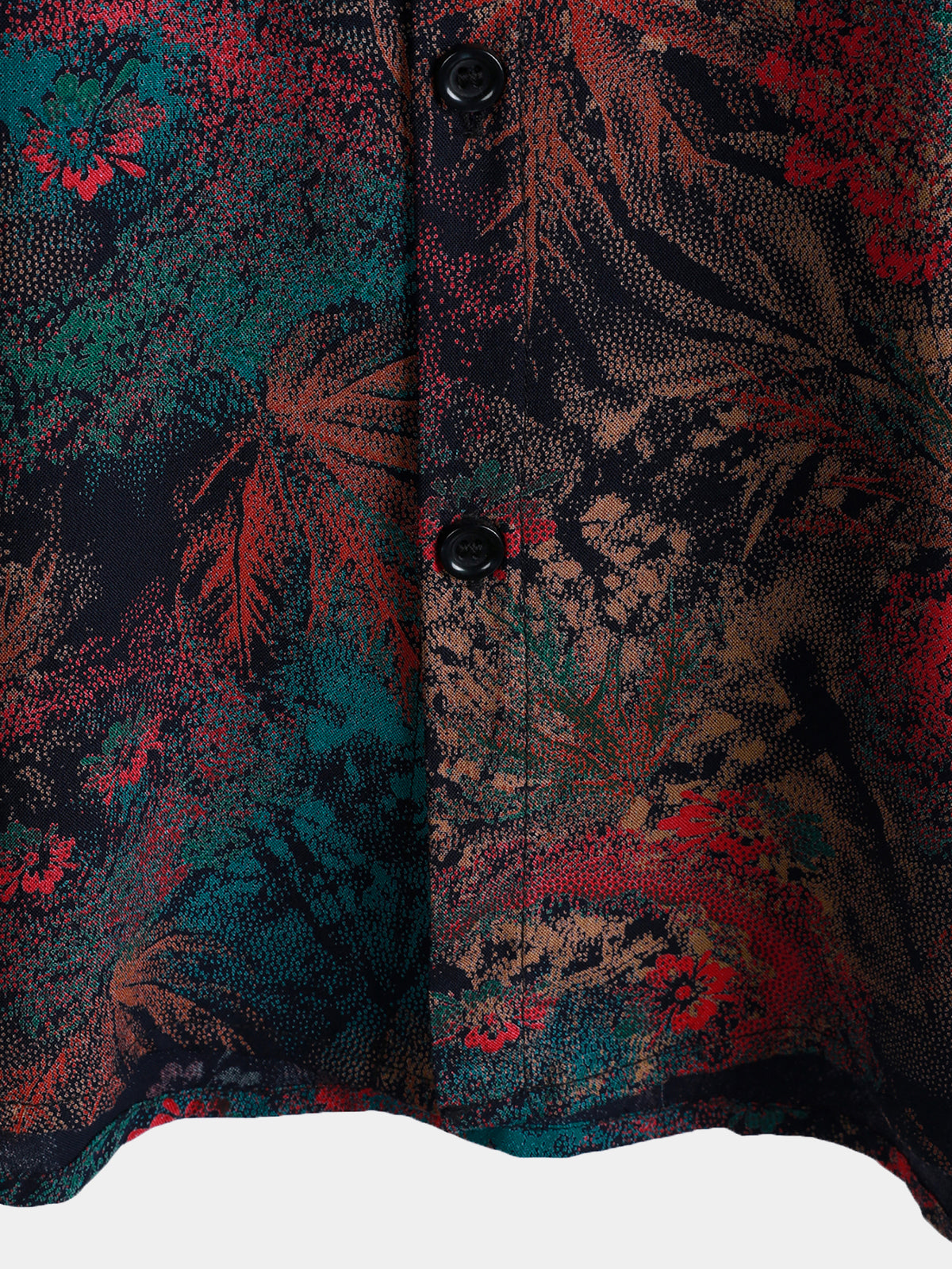 Camisa retro Abstract Tropical Palm de manga corta Summer para hombre
