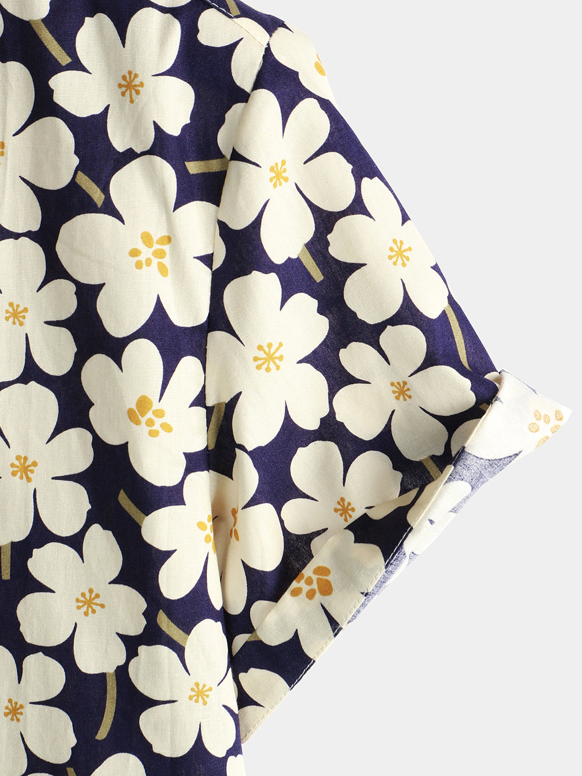 Camisa floral estampado Holiday Flower casual de manga corta para hombre