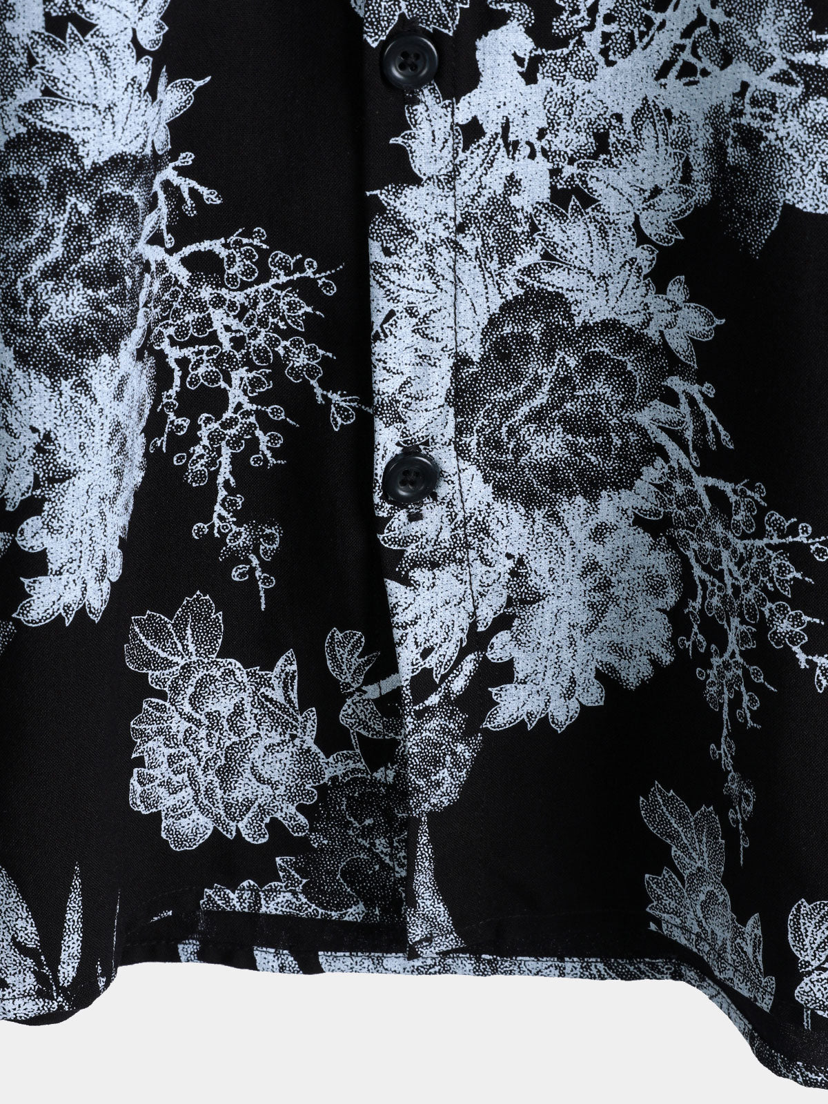 Camisa vintage floral estampado de manga corta Button Up para hombre