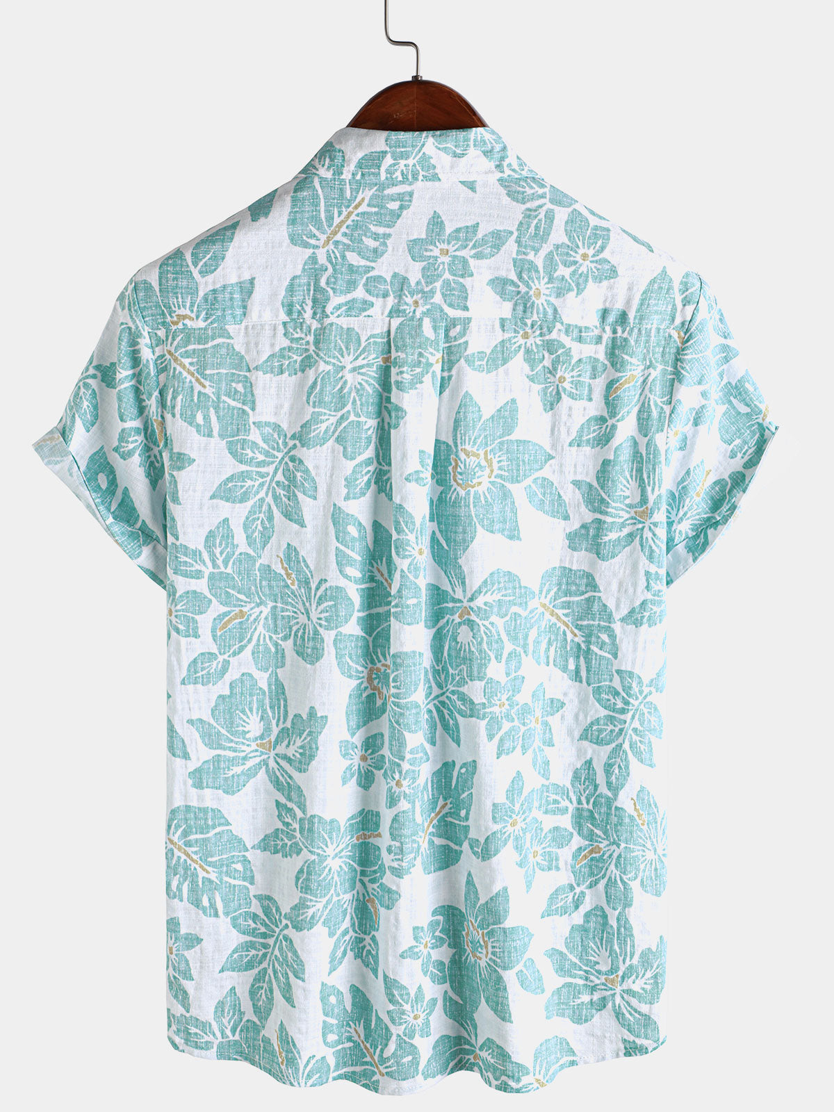 Camisa Summer floral Beach Hawaiian de manga corta para hombre