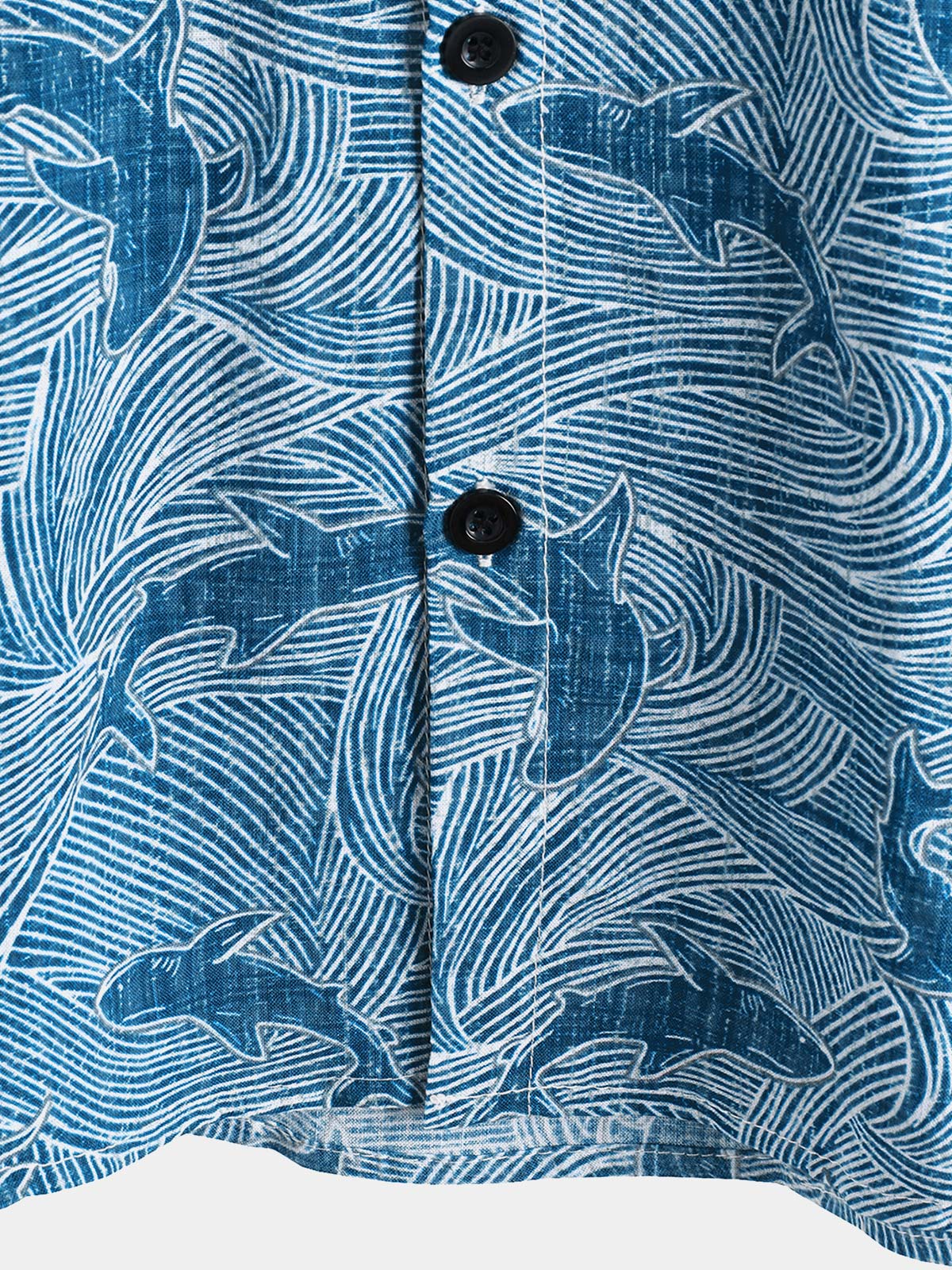 Camisa Summer Ocean Shark Beach Hawaiian de manga corta para hombre