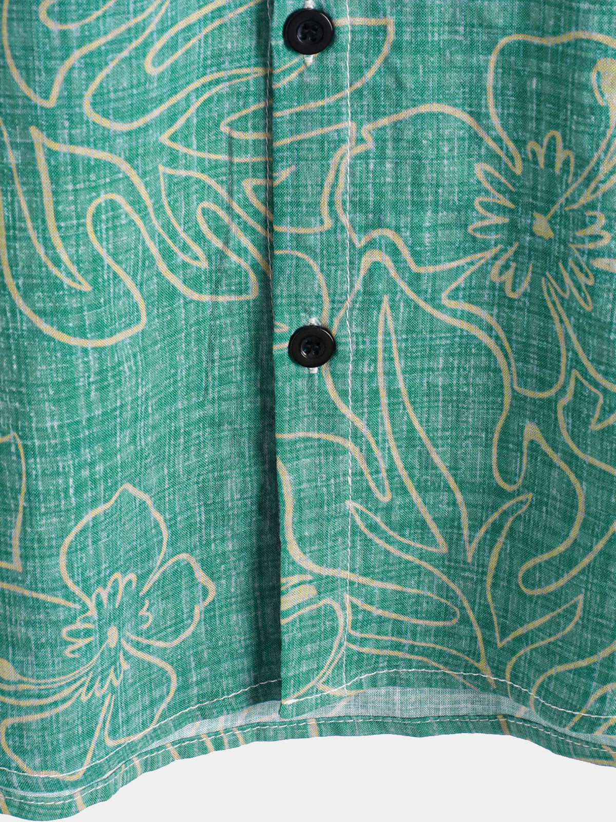 Camisa Summer Green Beach Hawaiian de manga corta para hombre