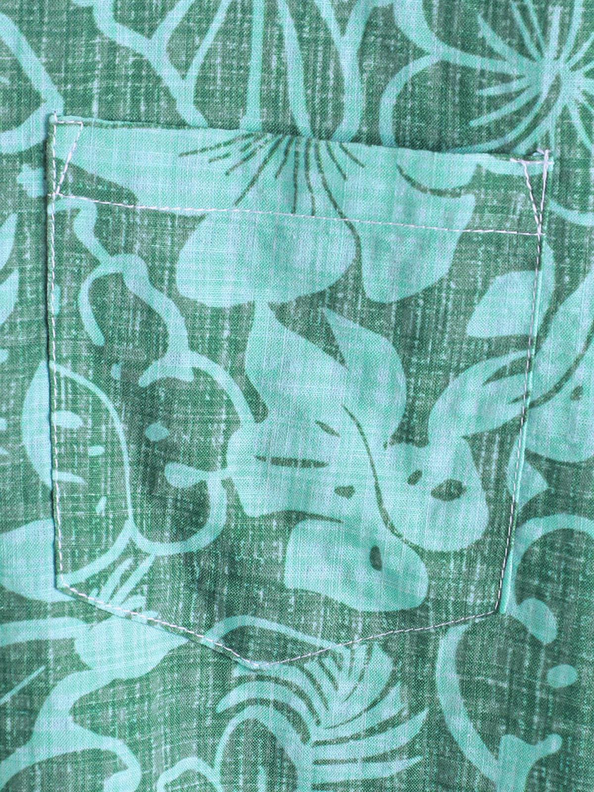 Camisa Summer Green Tropical Beach Hawaiian de manga corta para hombre