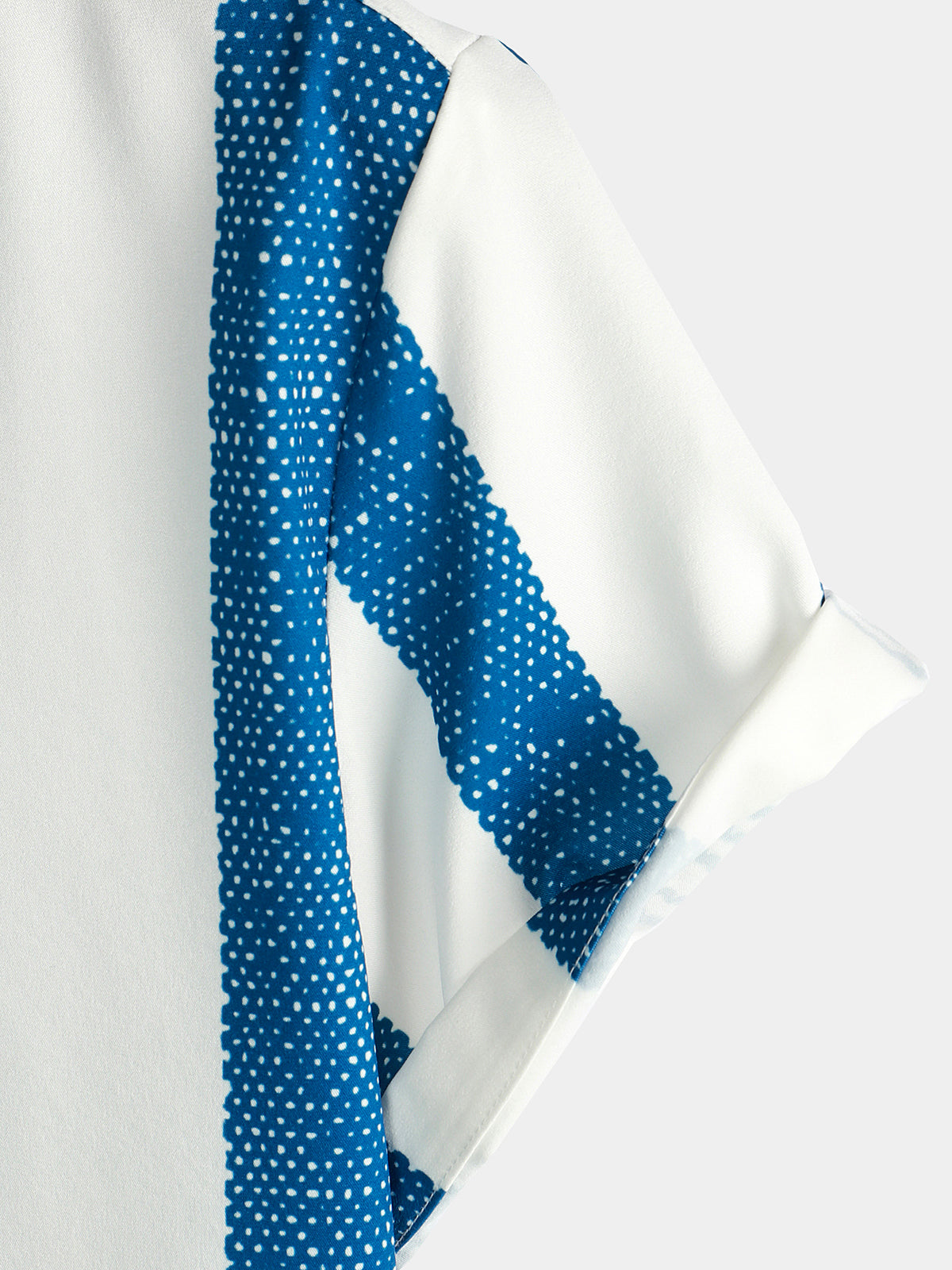 Camisa vintage Blue Vertical a rayas casual de manga corta para hombre