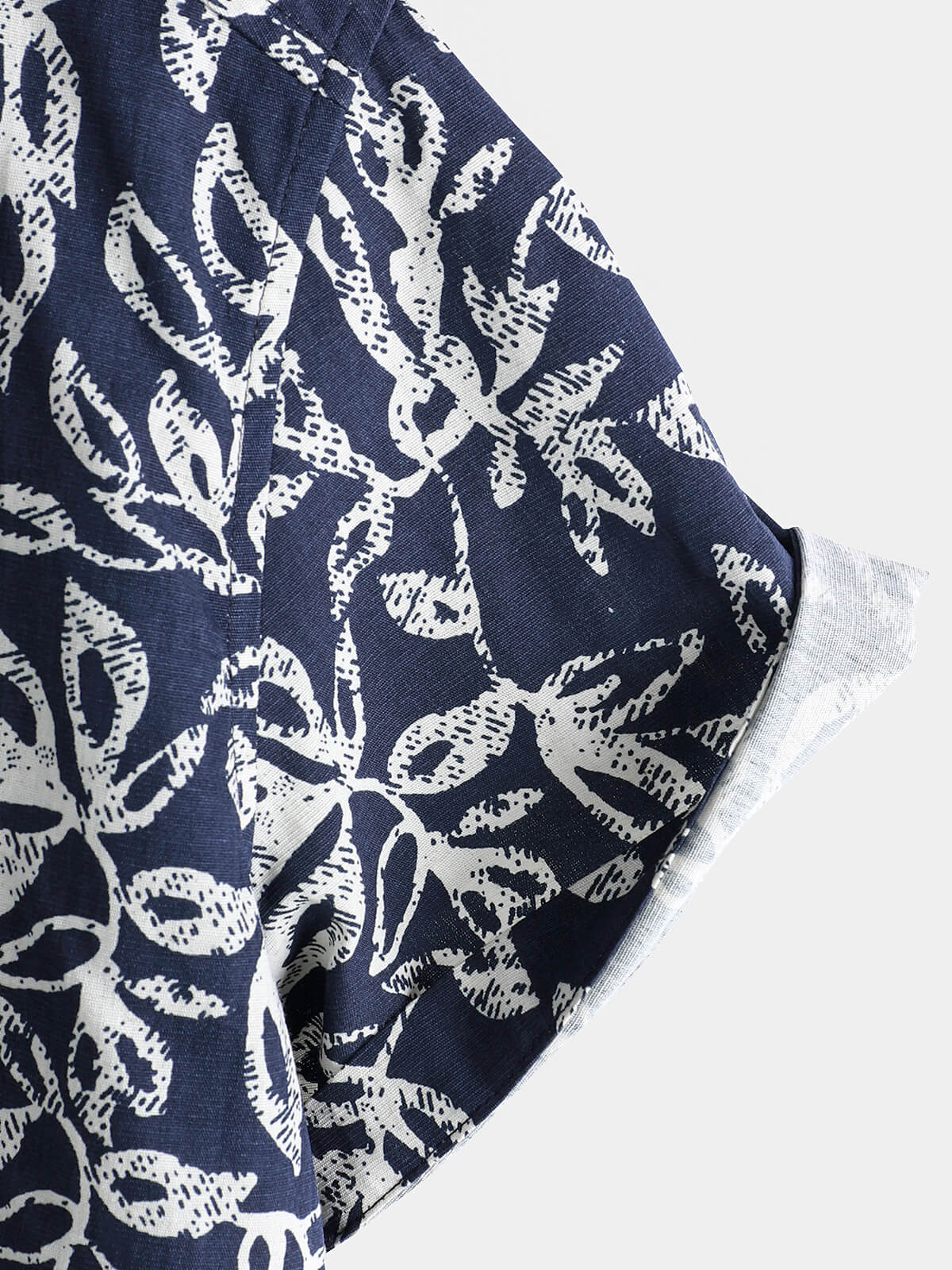 Tropical Foliage Pattern transpirable de algodón Summer Holiday Resorcamiseta para hombre