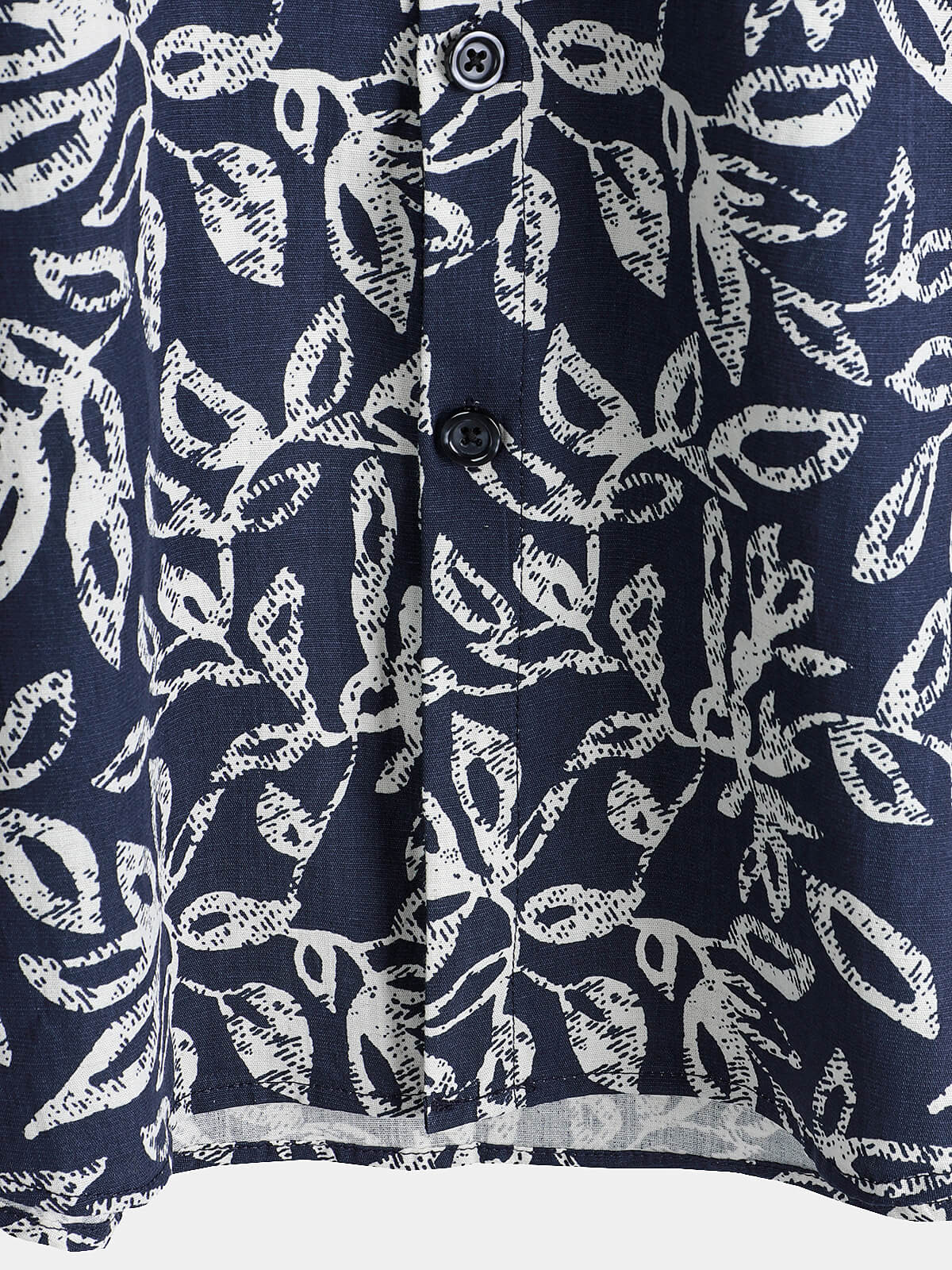 Tropical Foliage Pattern transpirable de algodón Summer Holiday Resorcamiseta para hombre