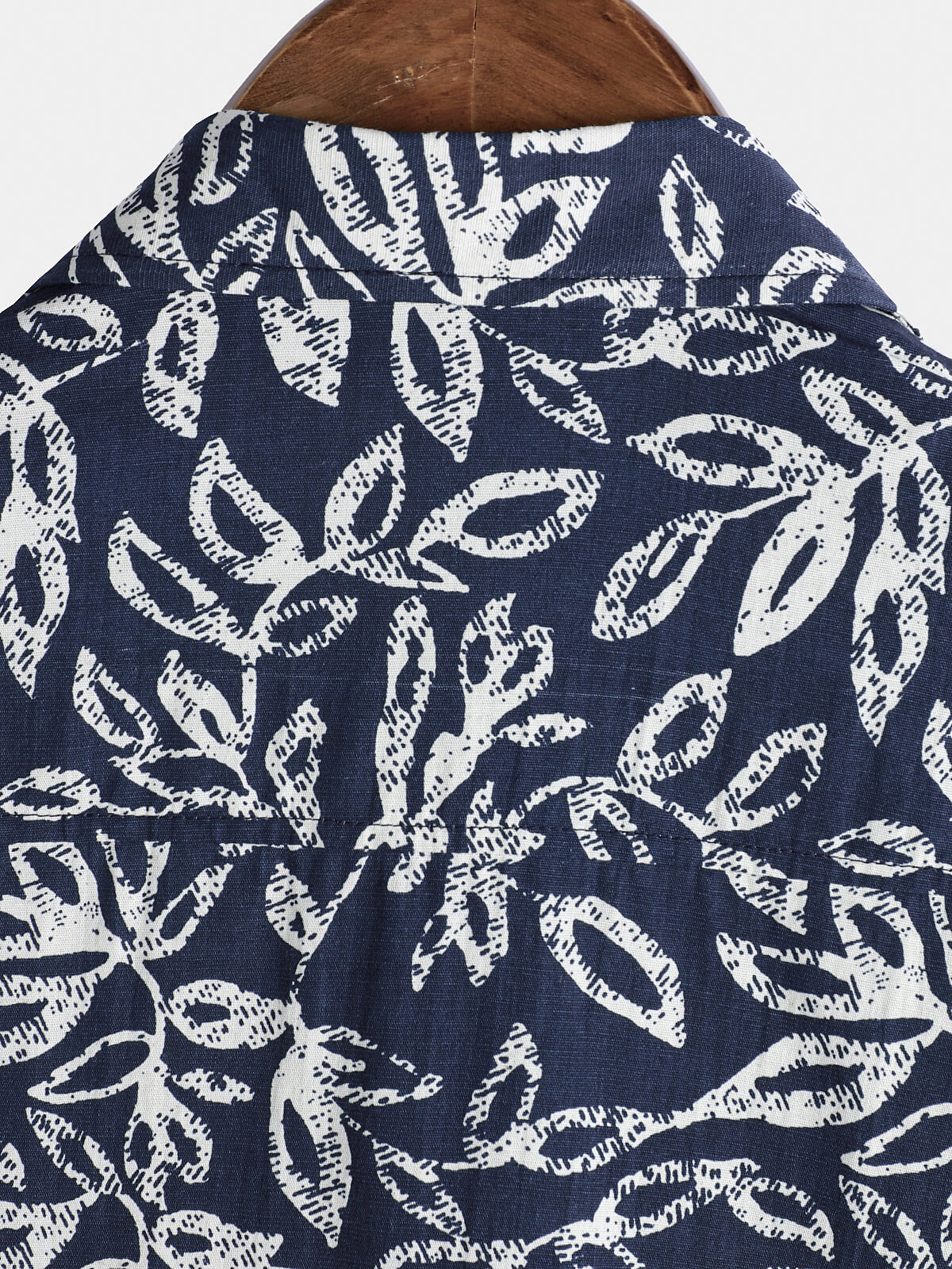 Tropical Foliage Pattern transpirable de algodón Summer Holiday Resorcamiseta para hombre
