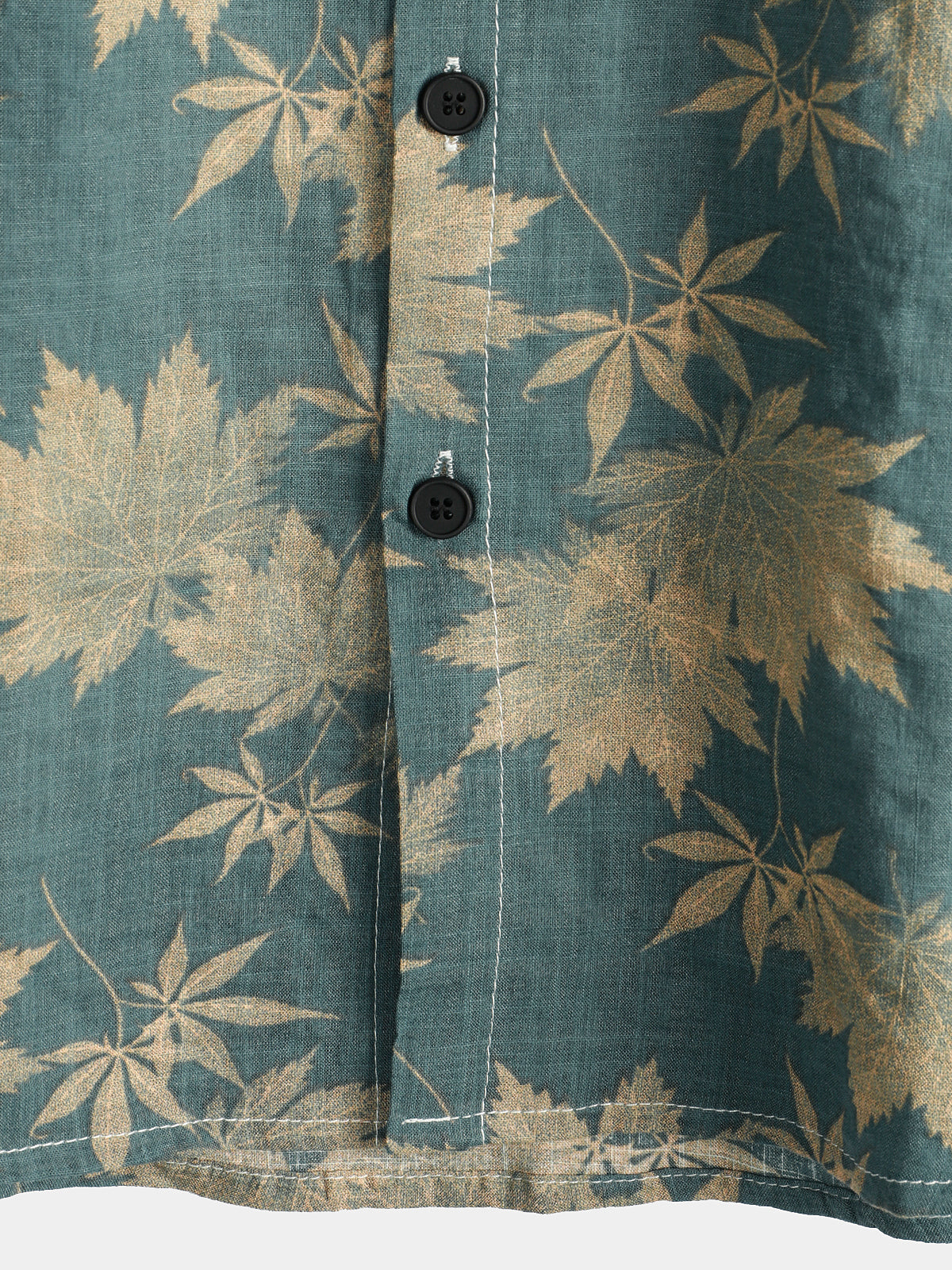Camisa Maple Leaf transpirable Top de algodón Pocket de manga corta Summer para hombre