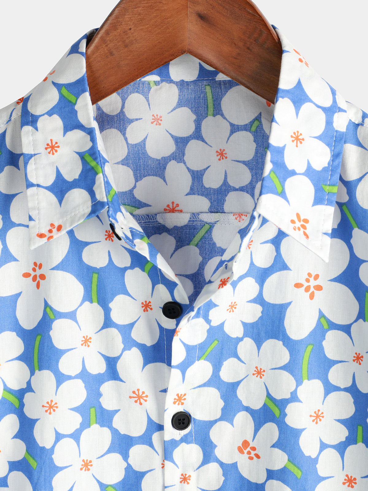 Camisa floral estampado Holiday Flower casual de manga corta para hombre