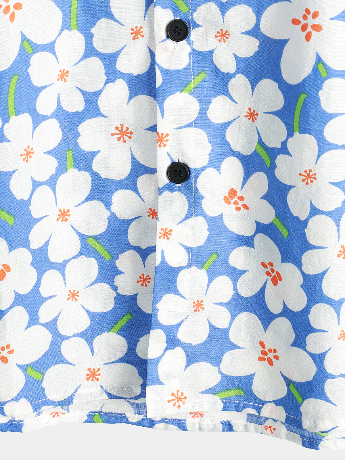 Camisa floral estampado Holiday Flower casual de manga corta para hombre