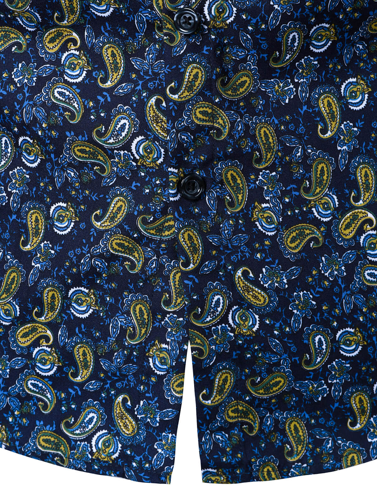 Camisa Paisley Button Up de manga larga para hombre