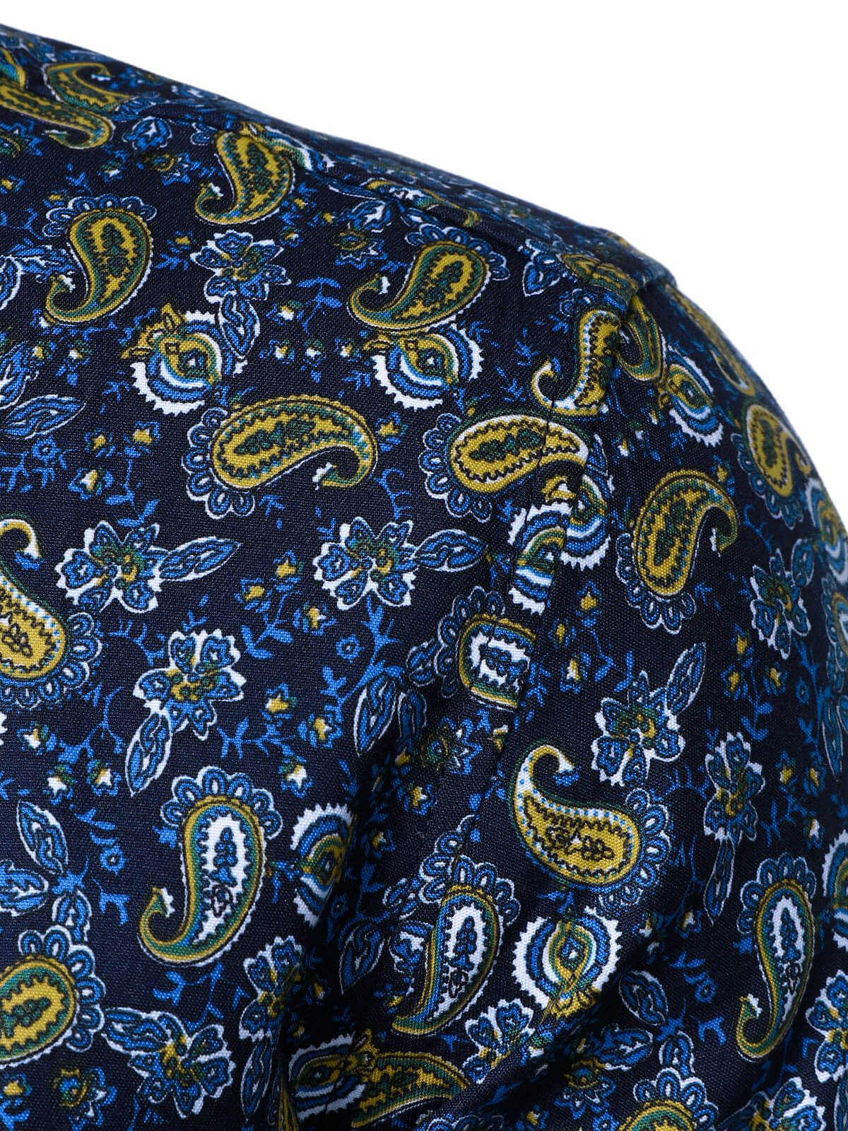 Camisa Paisley Button Up de manga larga para hombre