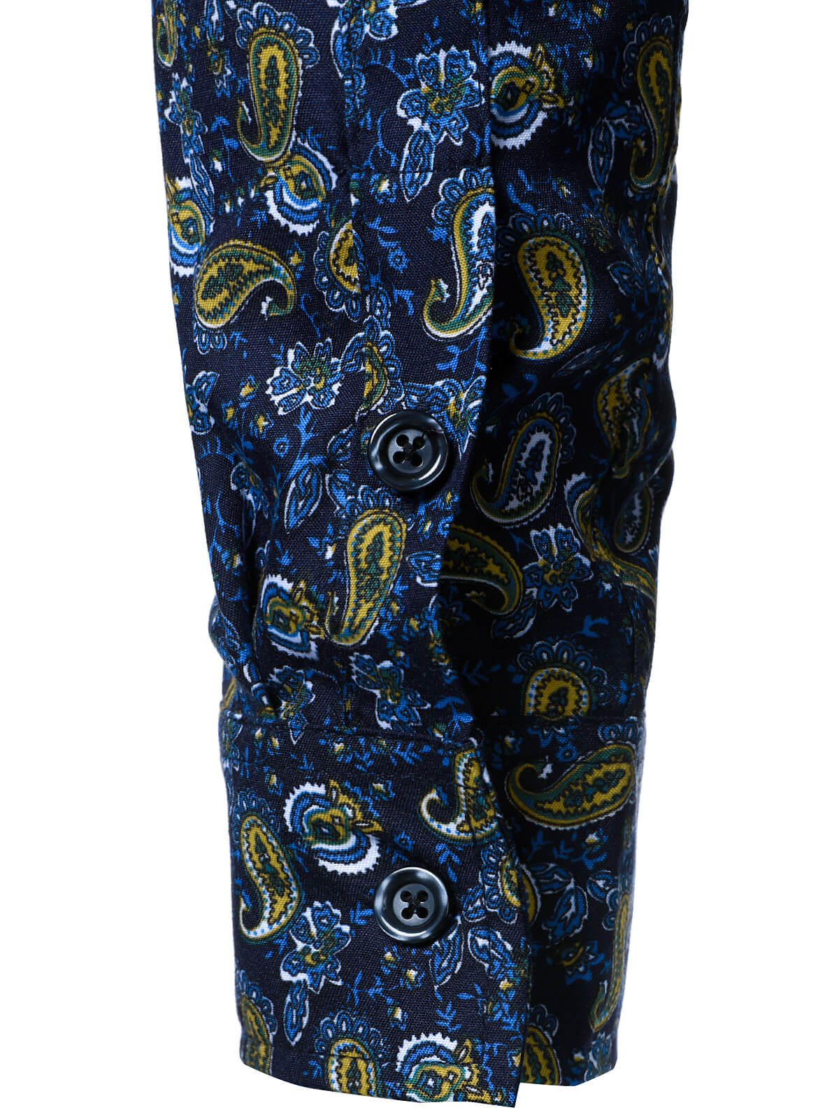 Camisa Paisley Button Up de manga larga para hombre