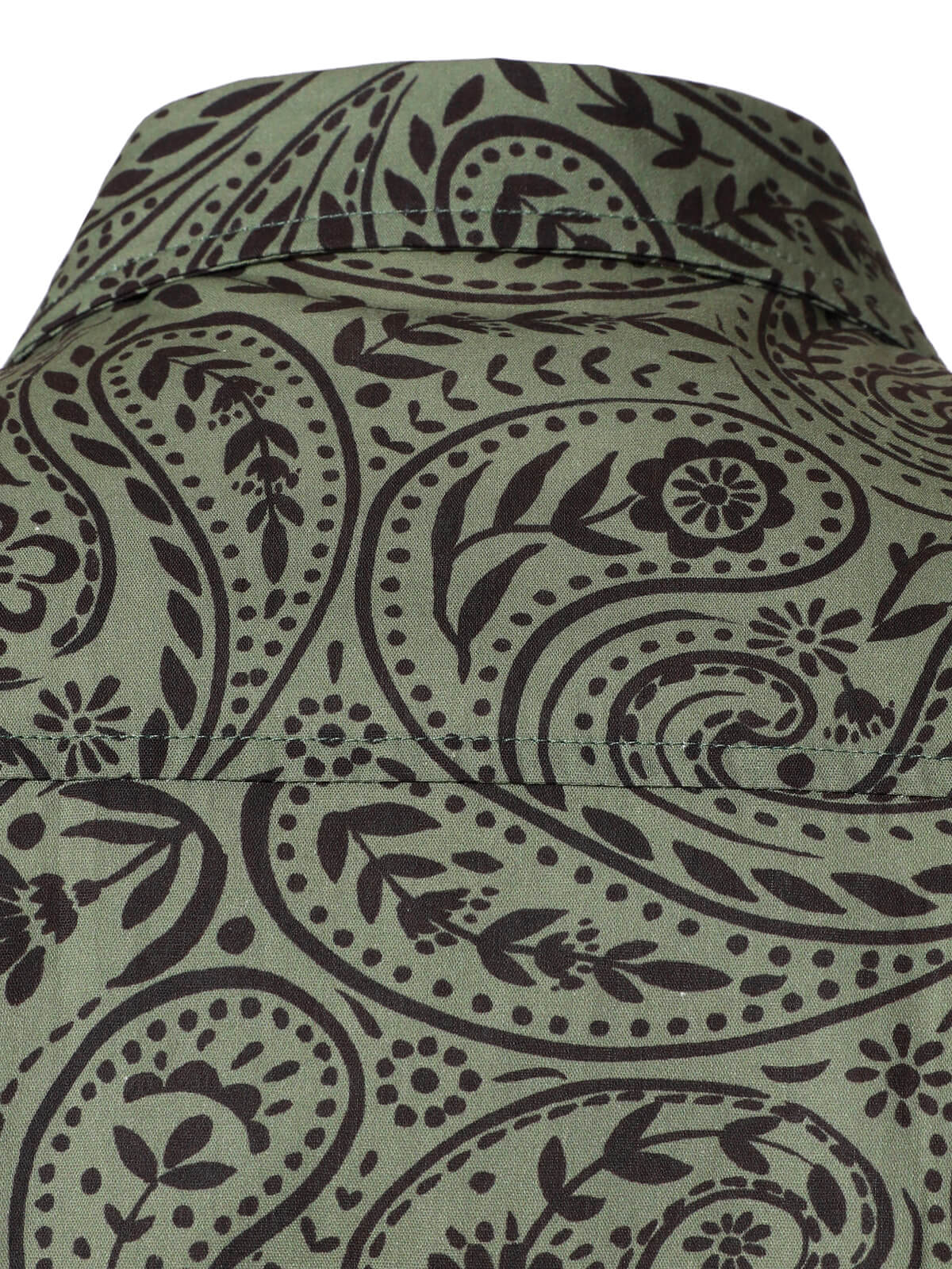 Camisa retro Paisley de algodón transpirable de manga larga para hombre