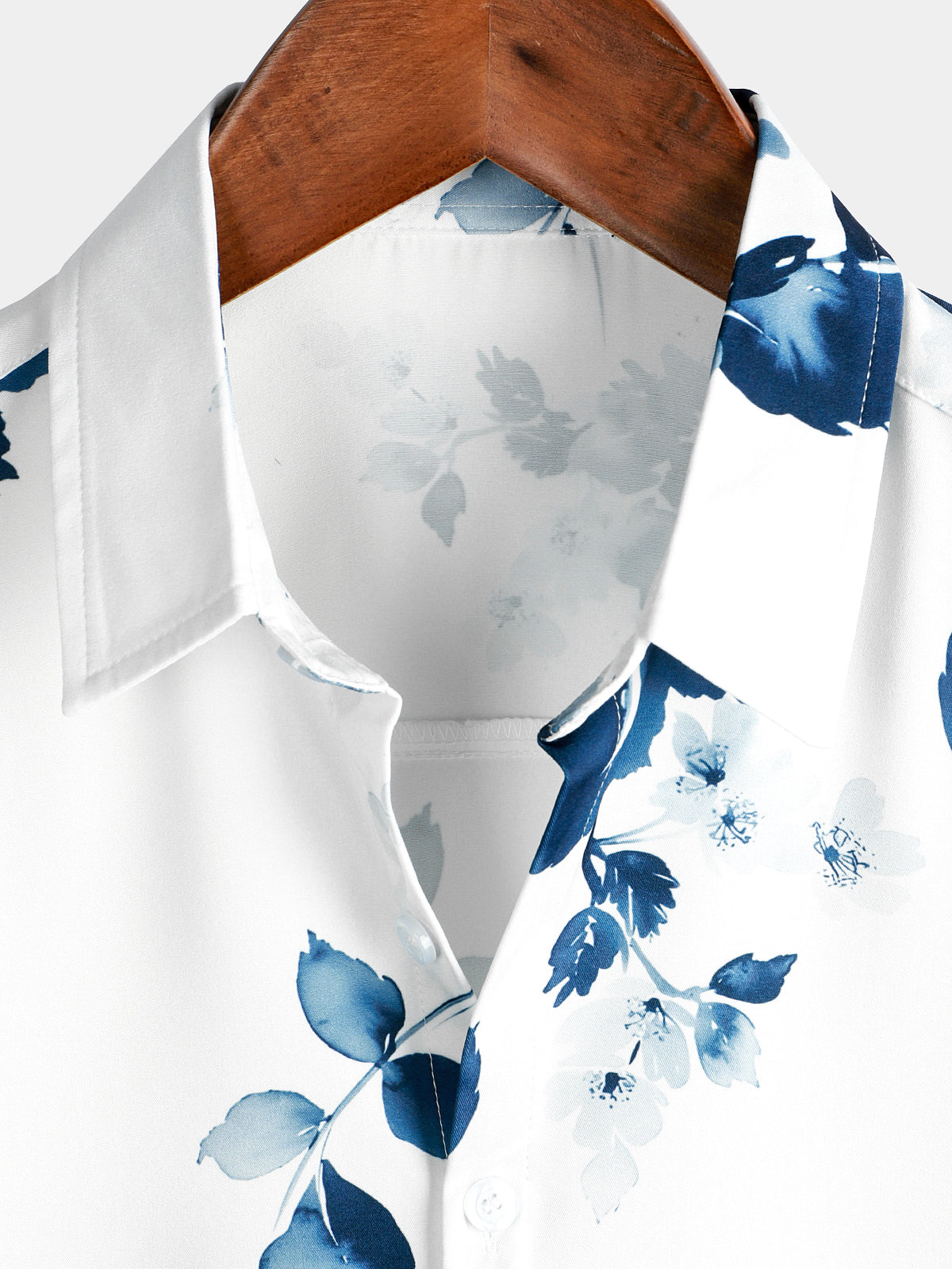 Camisa casual floral Art Button Up de manga corta Summer Holiday Beach para hombre