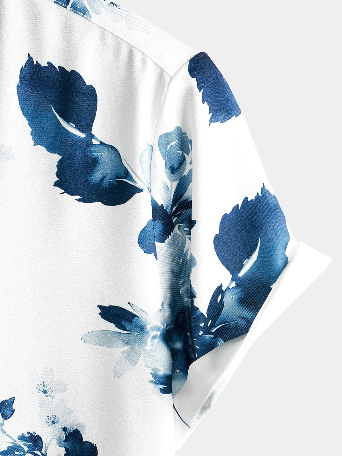 Camisa casual floral Art Button Up de manga corta Summer Holiday Beach para hombre