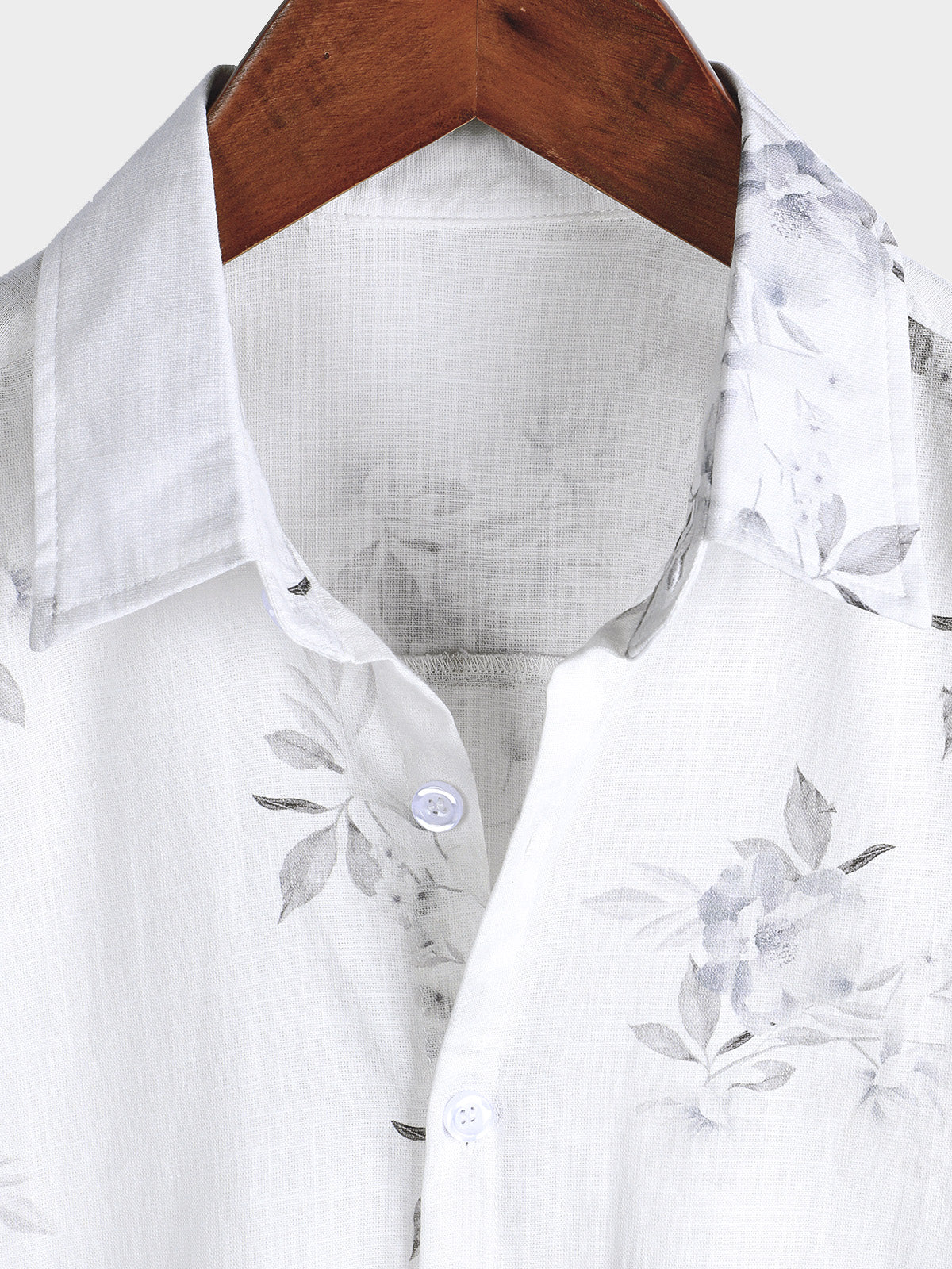 Camisa elegante floral estampado de manga corta para hombre