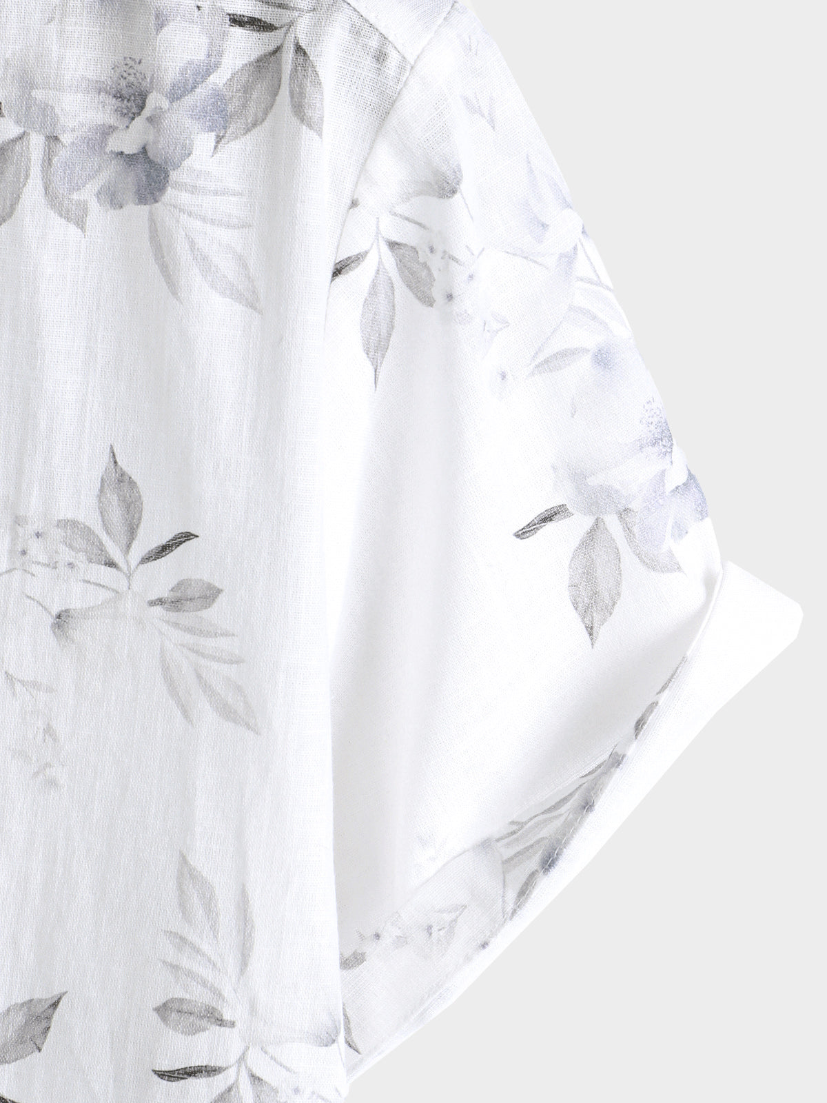 Camisa elegante floral estampado de manga corta para hombre