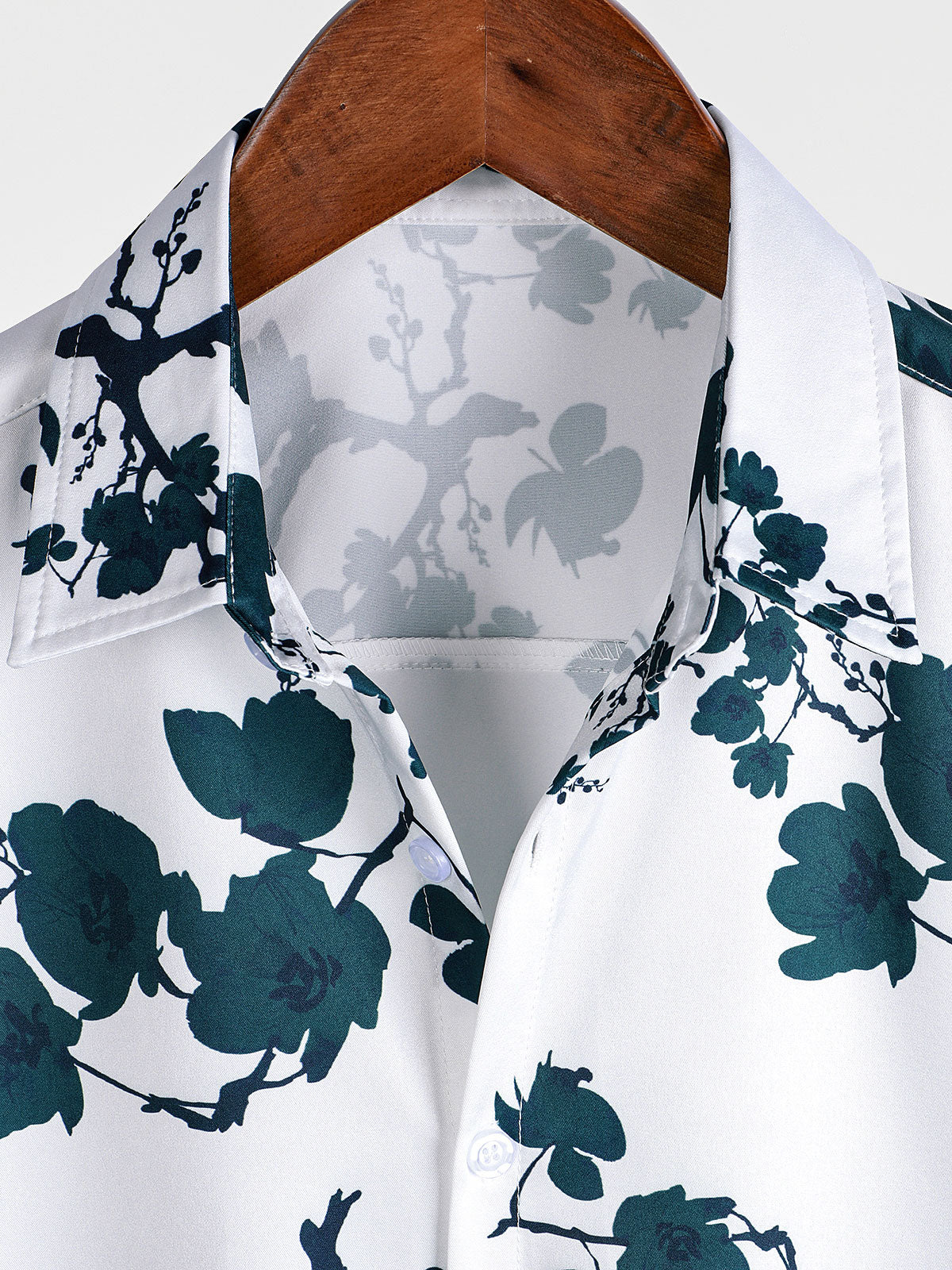 Camisa Summer floral Button Up de manga corta Holiday Beach para hombre