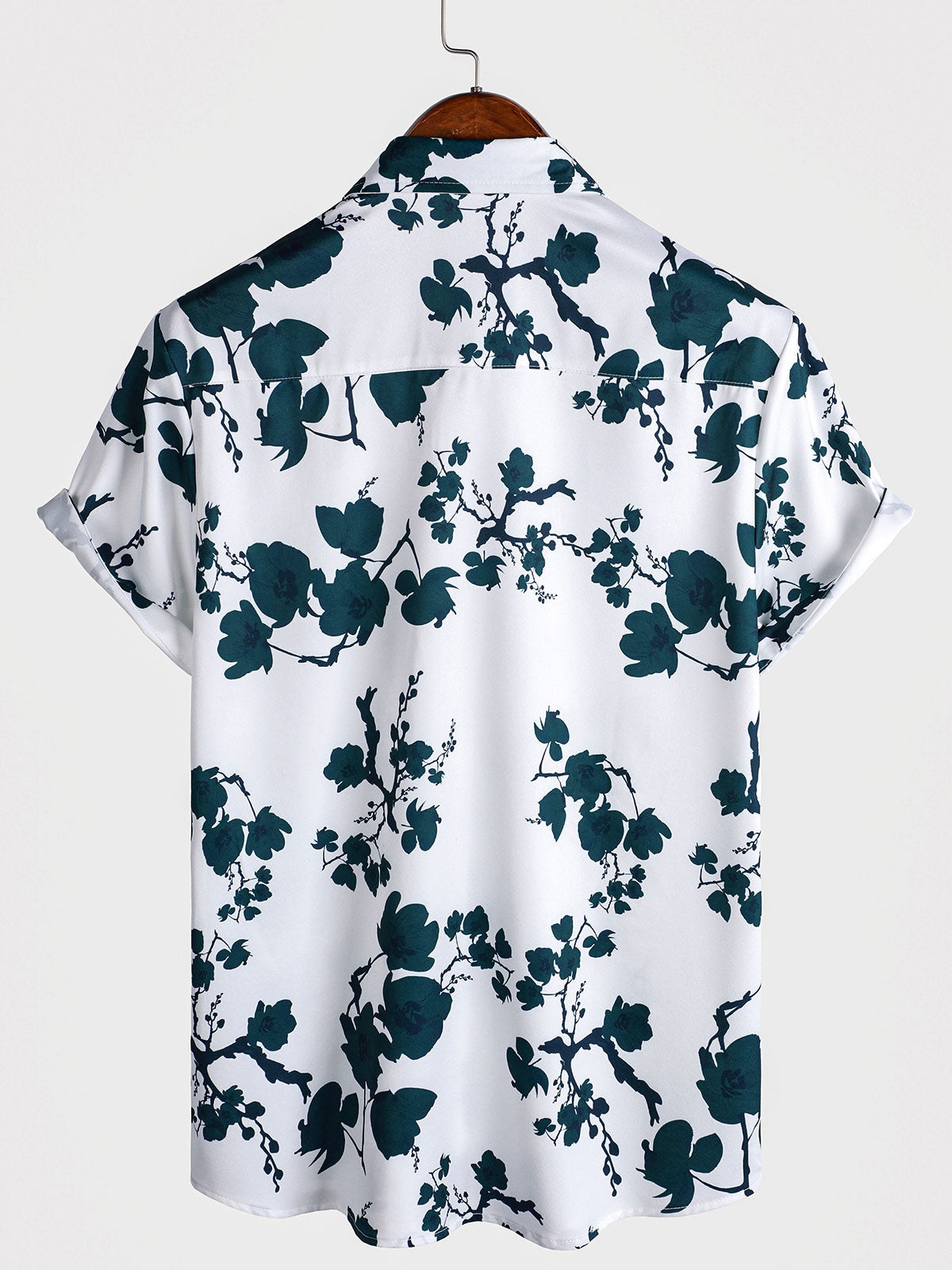 Camisa Summer floral Button Up de manga corta Holiday Beach para hombre