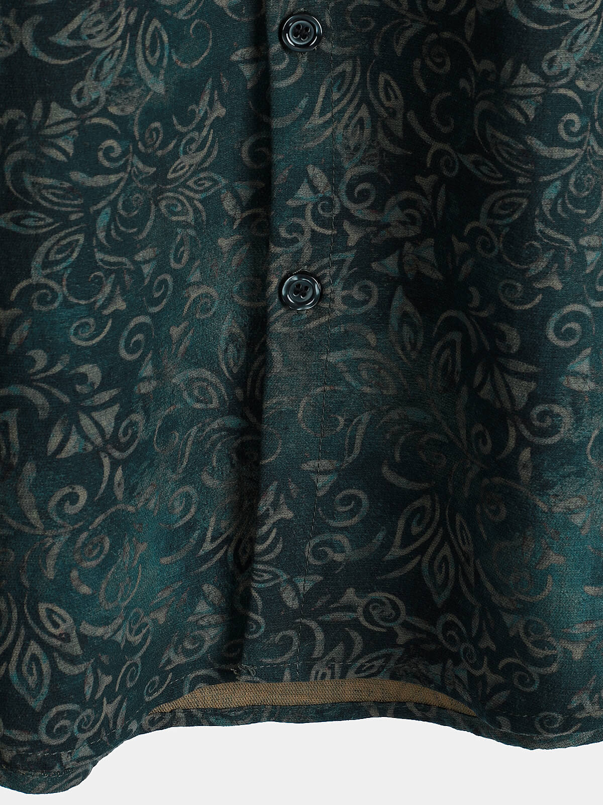 Camisa Summer transpirable de manga corta retro floral estampado de algodón para hombre