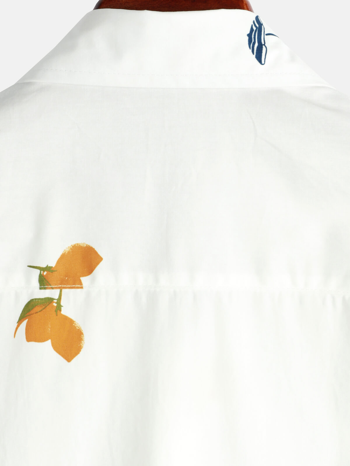 Camisa de algodón White Hawaiian Button Up Beach Holiday Summer de manga corta para hombre
