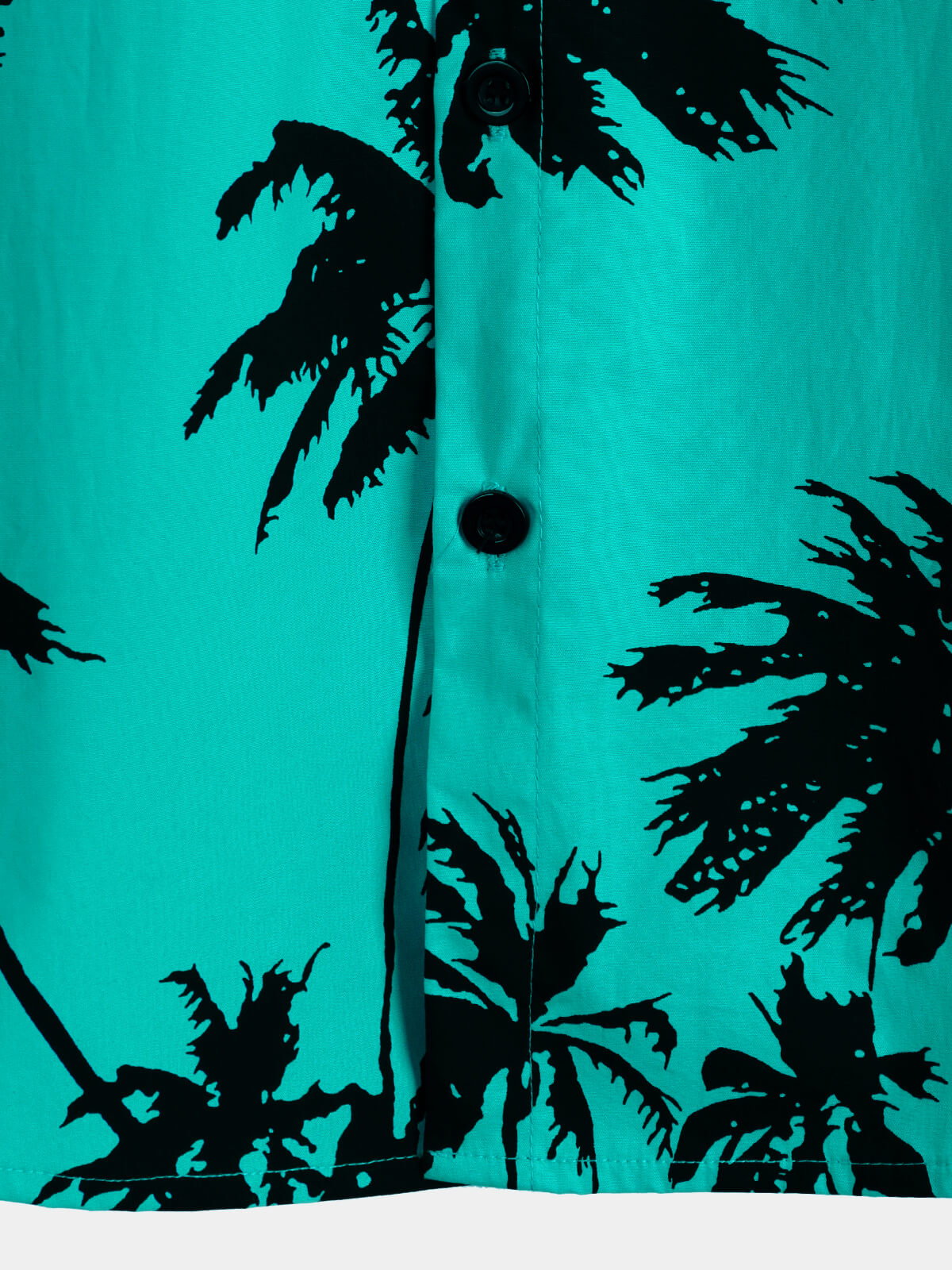 Camisa 100% de algodón Palm Tree estampado Summer Beach Hawaiian de manga corta para hombre