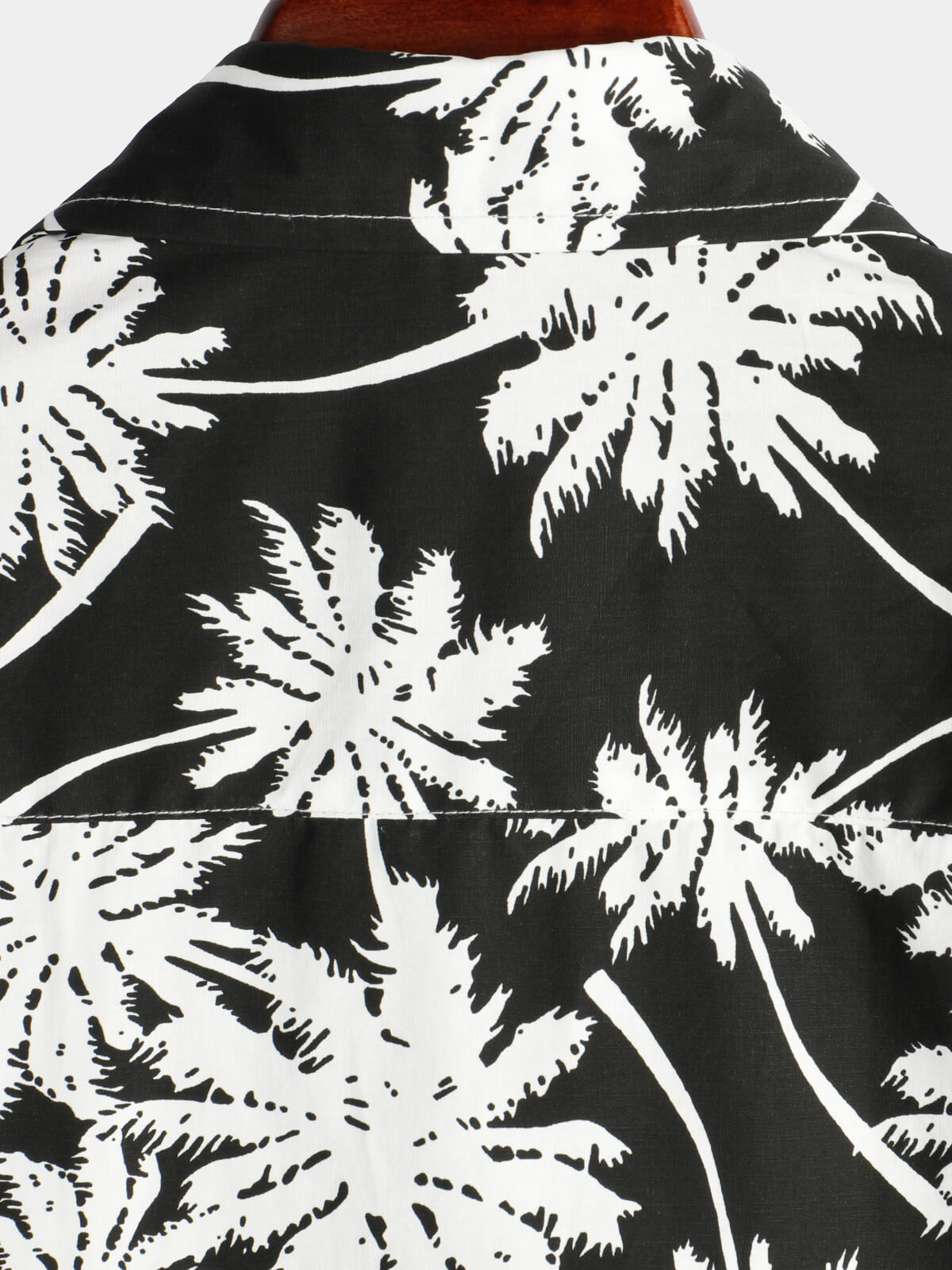 Camisa Beach Summer Black Hawaiian Holiday Tropical Button Up de manga corta para hombre