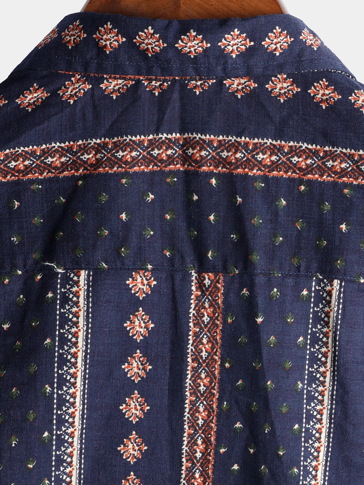 Camisa vintage de algodón Hawaiian de manga corta para hombre