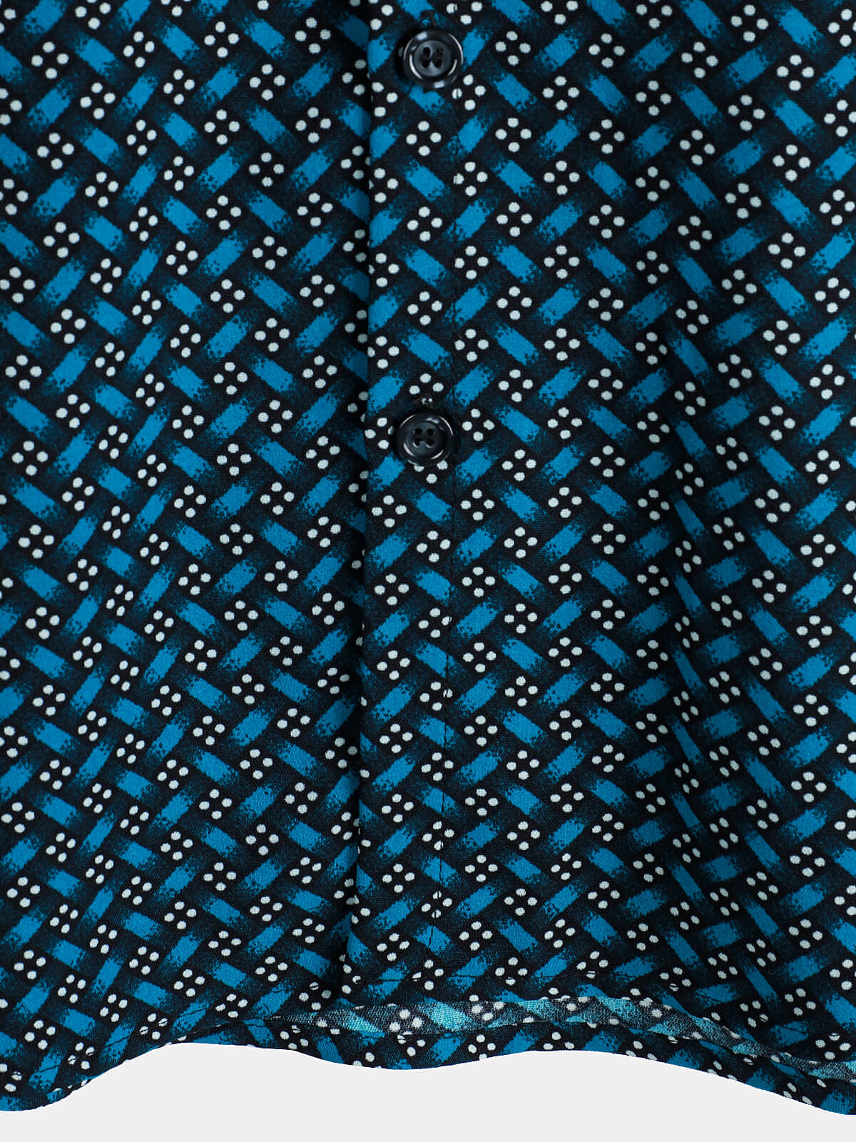 Camisa Blue casual Holiday Summer de manga corta Button Up para hombre
