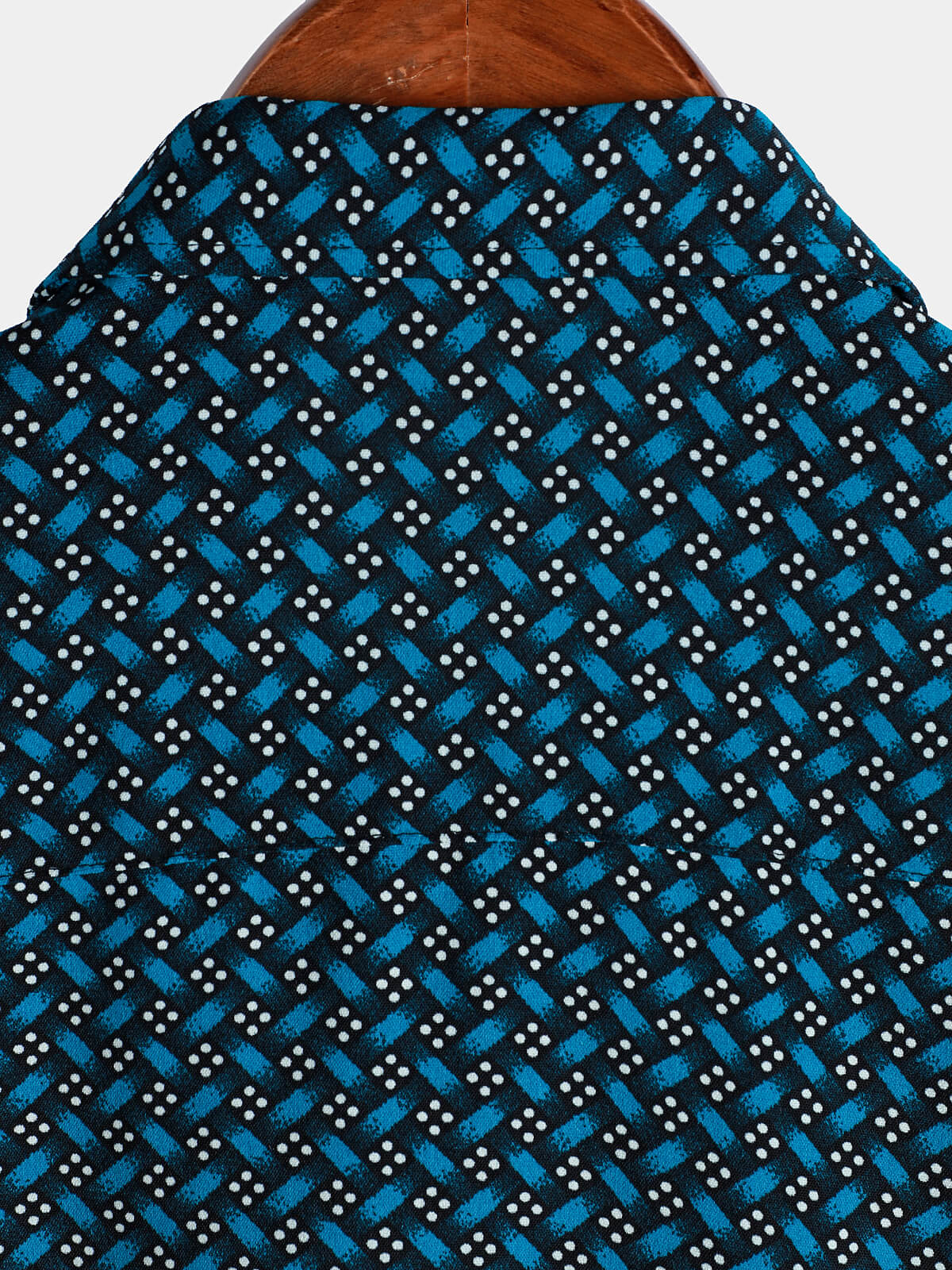 Camisa Blue casual Holiday Summer de manga corta Button Up para hombre