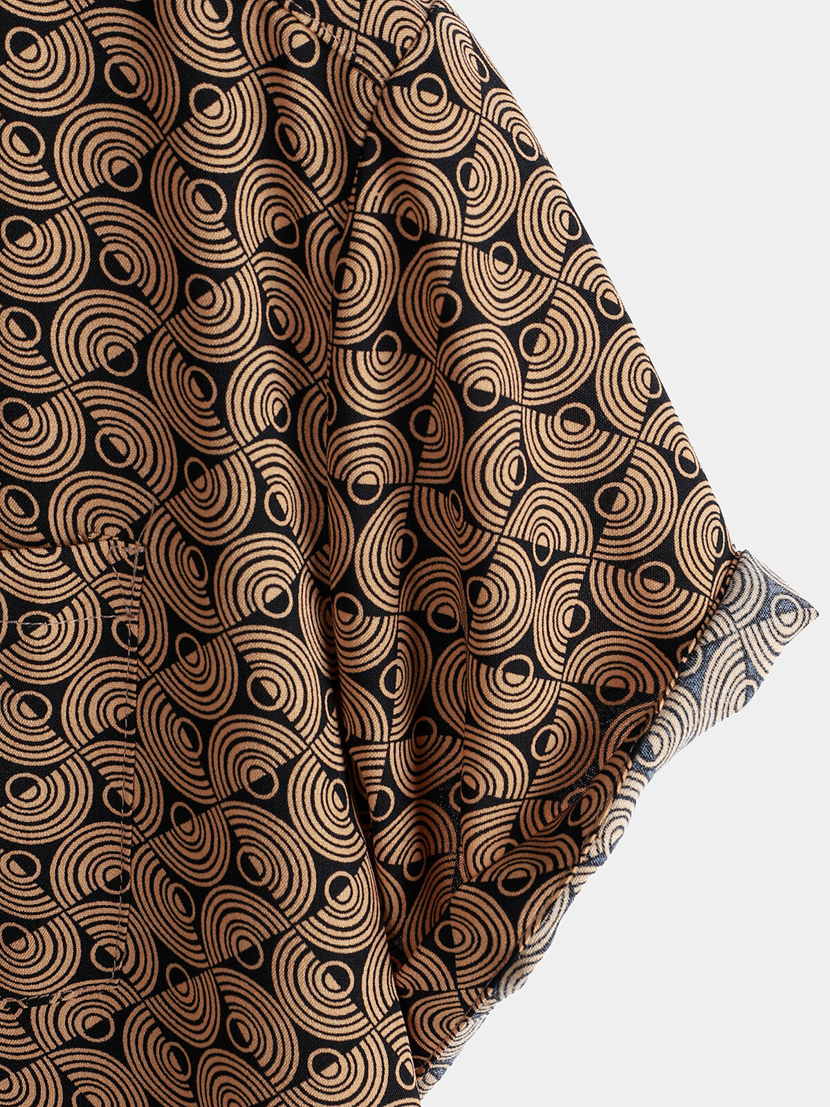 Camisa casual Holiday de manga corta retro para hombre