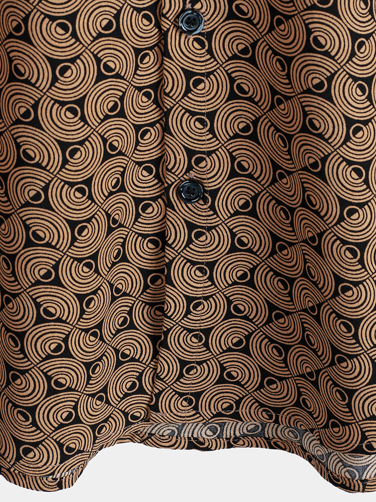 Camisa casual Holiday de manga corta retro para hombre