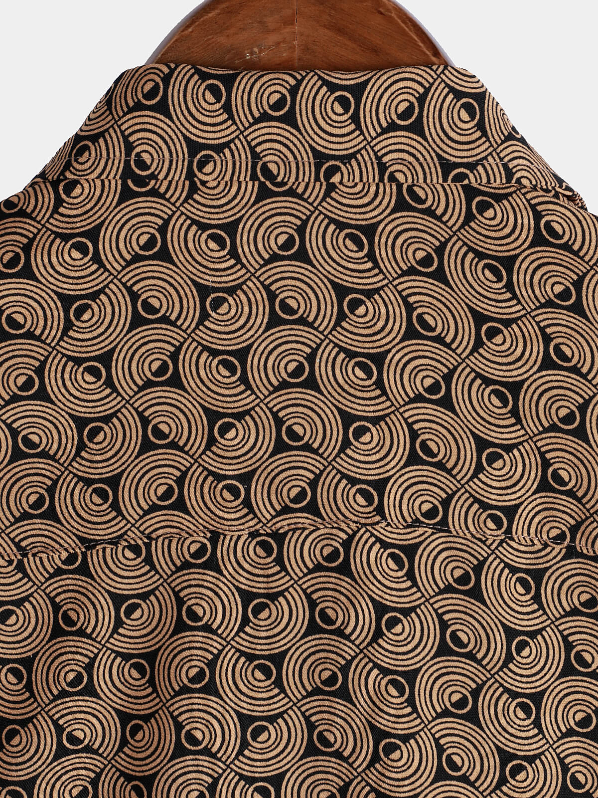 Camisa casual Holiday de manga corta retro para hombre