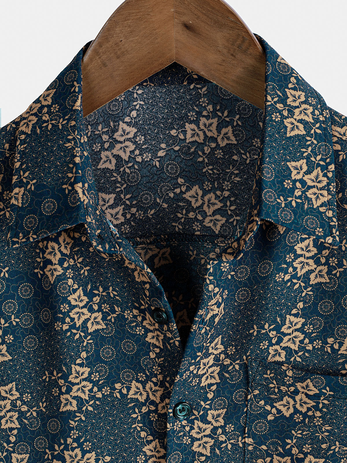 Camisa Summer retro estampado Pocket Holiday para hombre