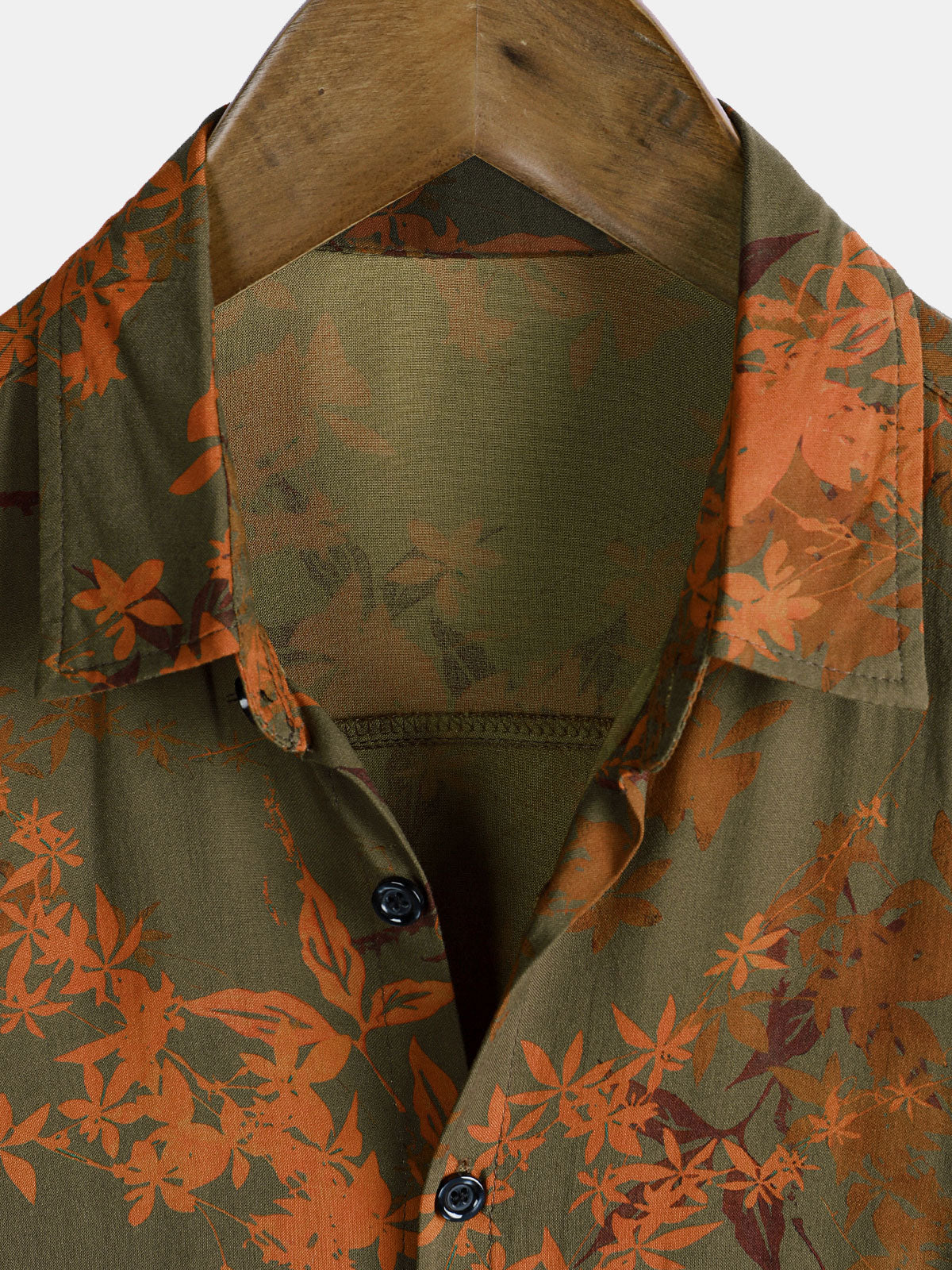 Camisa vintage floral Holiday de manga corta Button Summer Beach para hombre