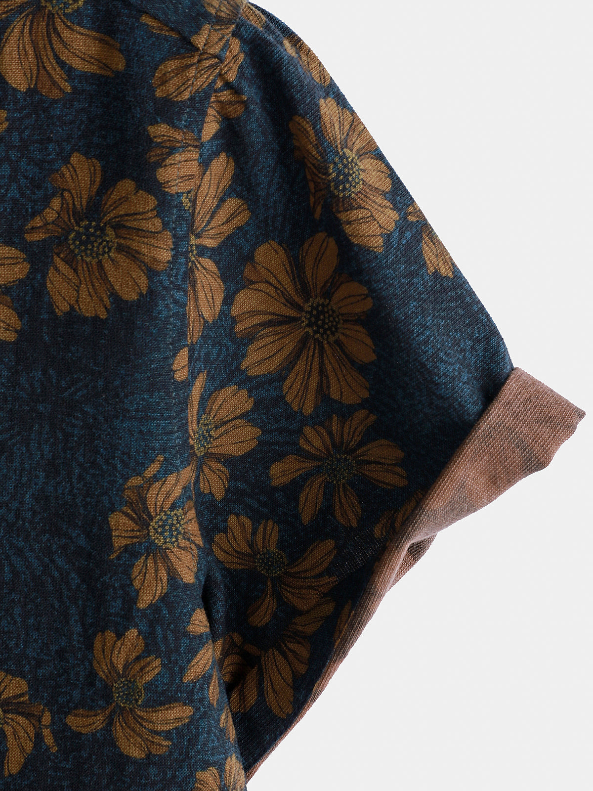 Camisa floral estampado vintage Flower transpirable Holiday de manga corta para hombre