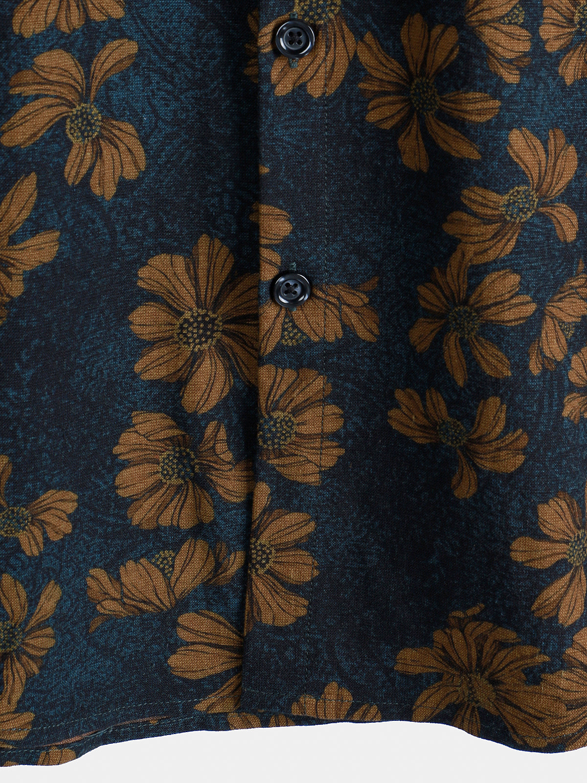 Camisa floral estampado vintage Flower transpirable Holiday de manga corta para hombre
