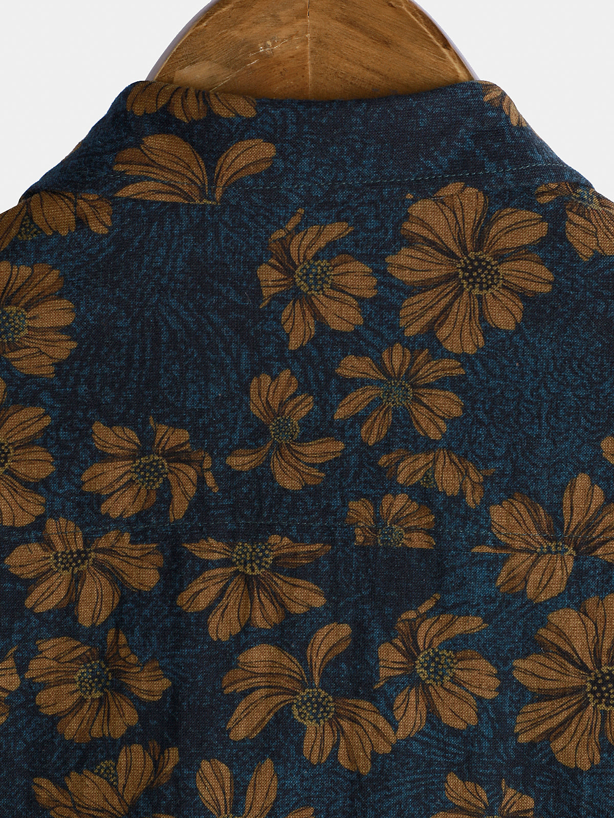 Camisa floral estampado vintage Flower transpirable Holiday de manga corta para hombre