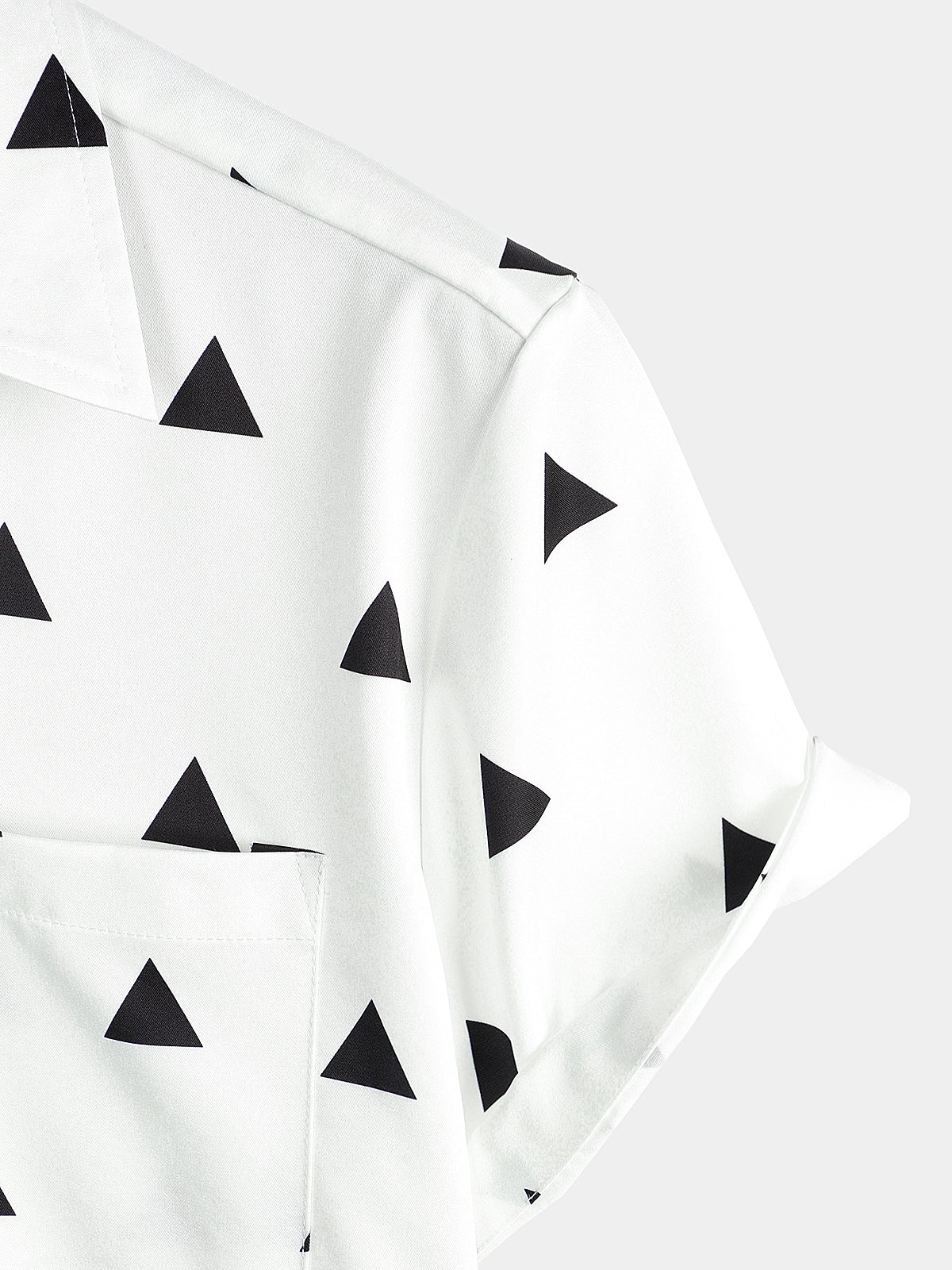 Camisa Tiger estampado Pocket casual de manga corta para hombre