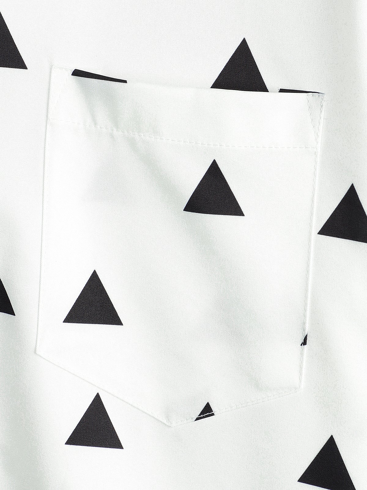 Camisa Tiger estampado Pocket casual de manga corta para hombre