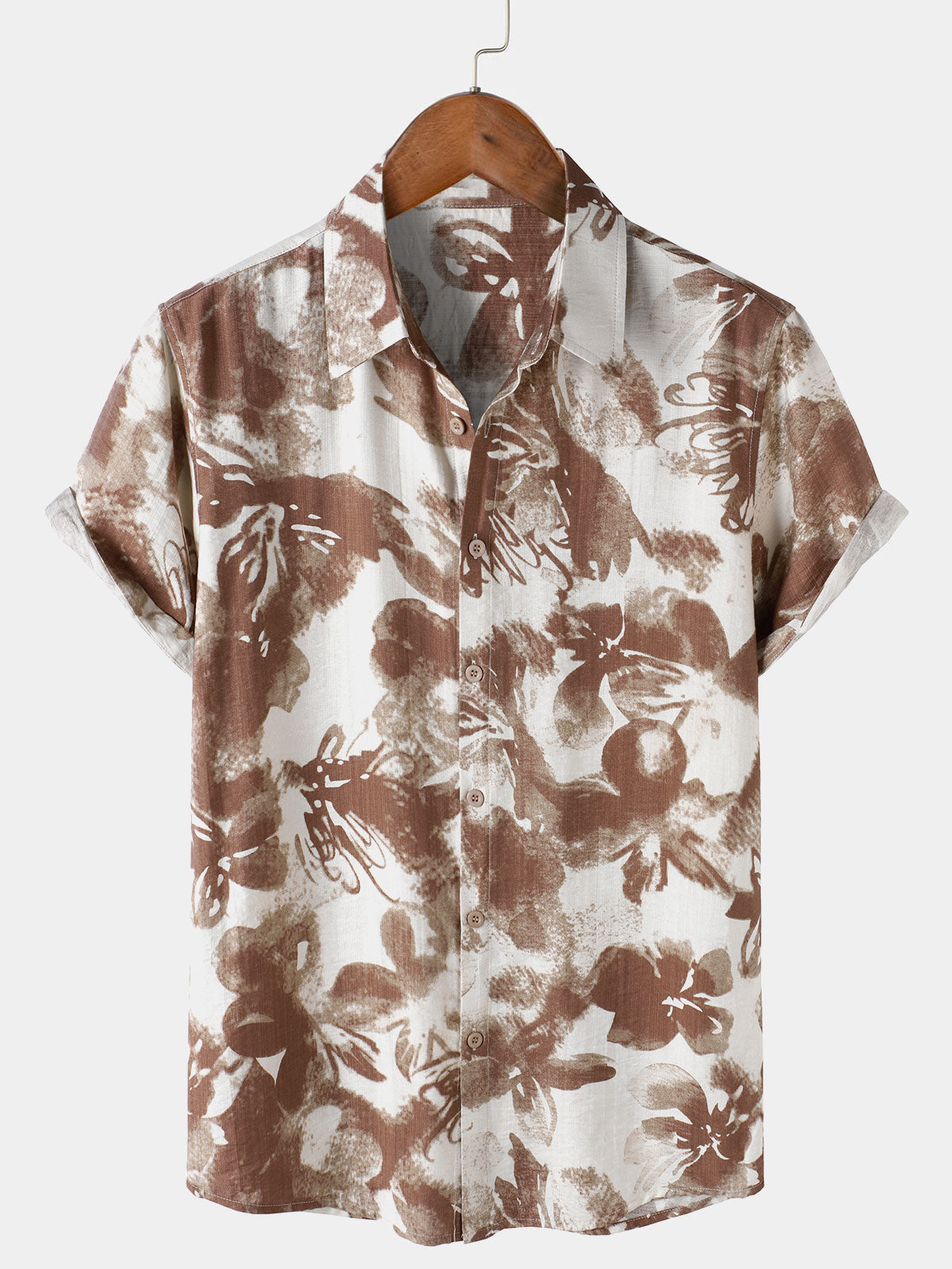 Camisa Abstract floral Camp Button Up de manga corta para hombre