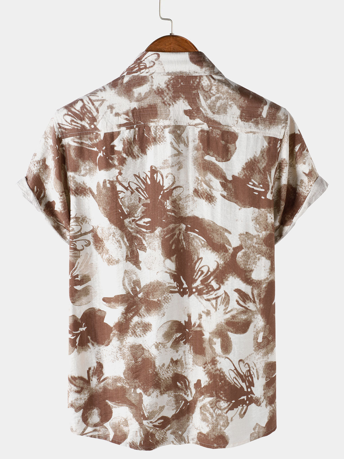 Camisa Abstract floral Camp Button Up de manga corta para hombre