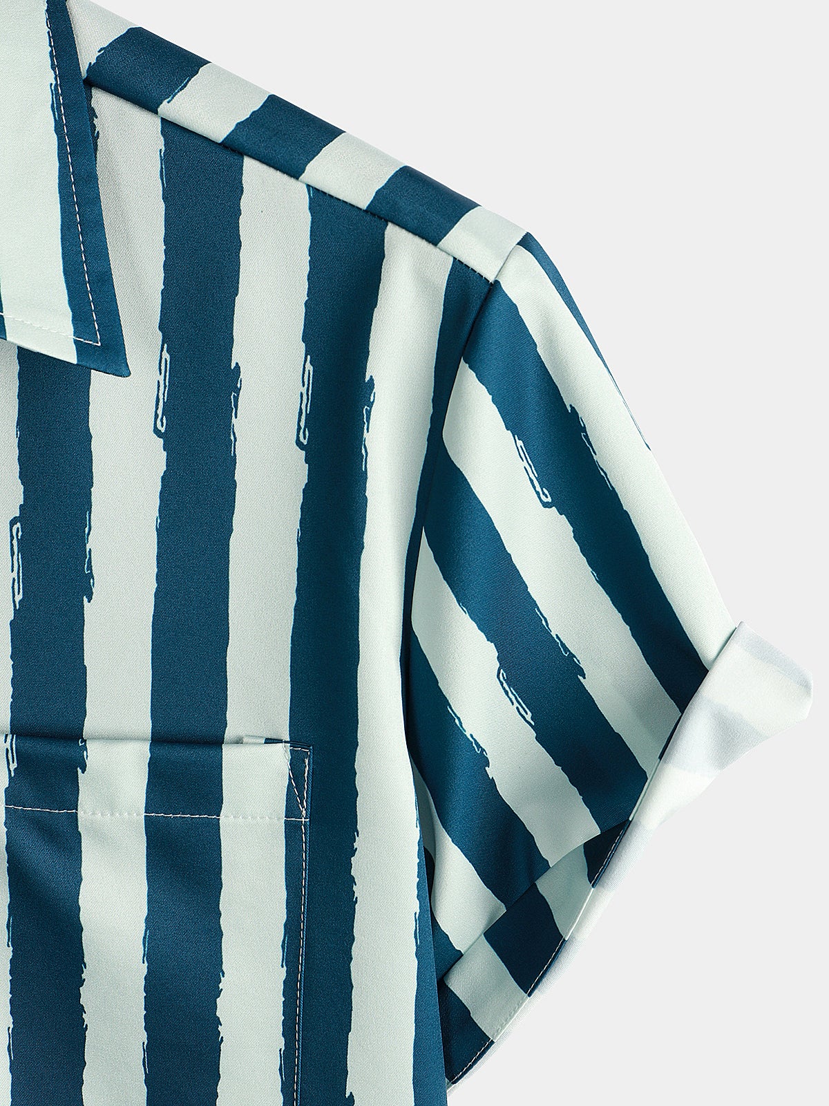 Camisa Parrot estampado Summer Pocket de manga corta para hombre
