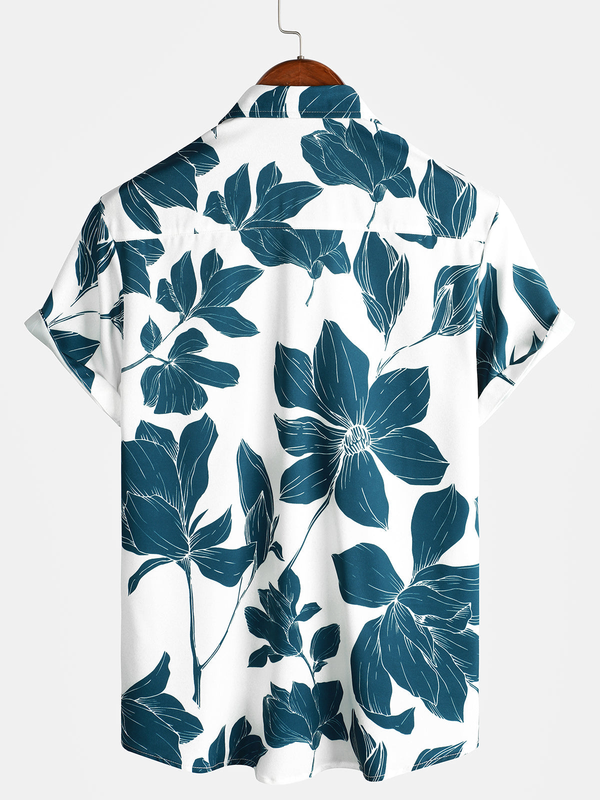 Camisa Summer casual floral Button Up de manga corta Holiday Cool Beach para hombre