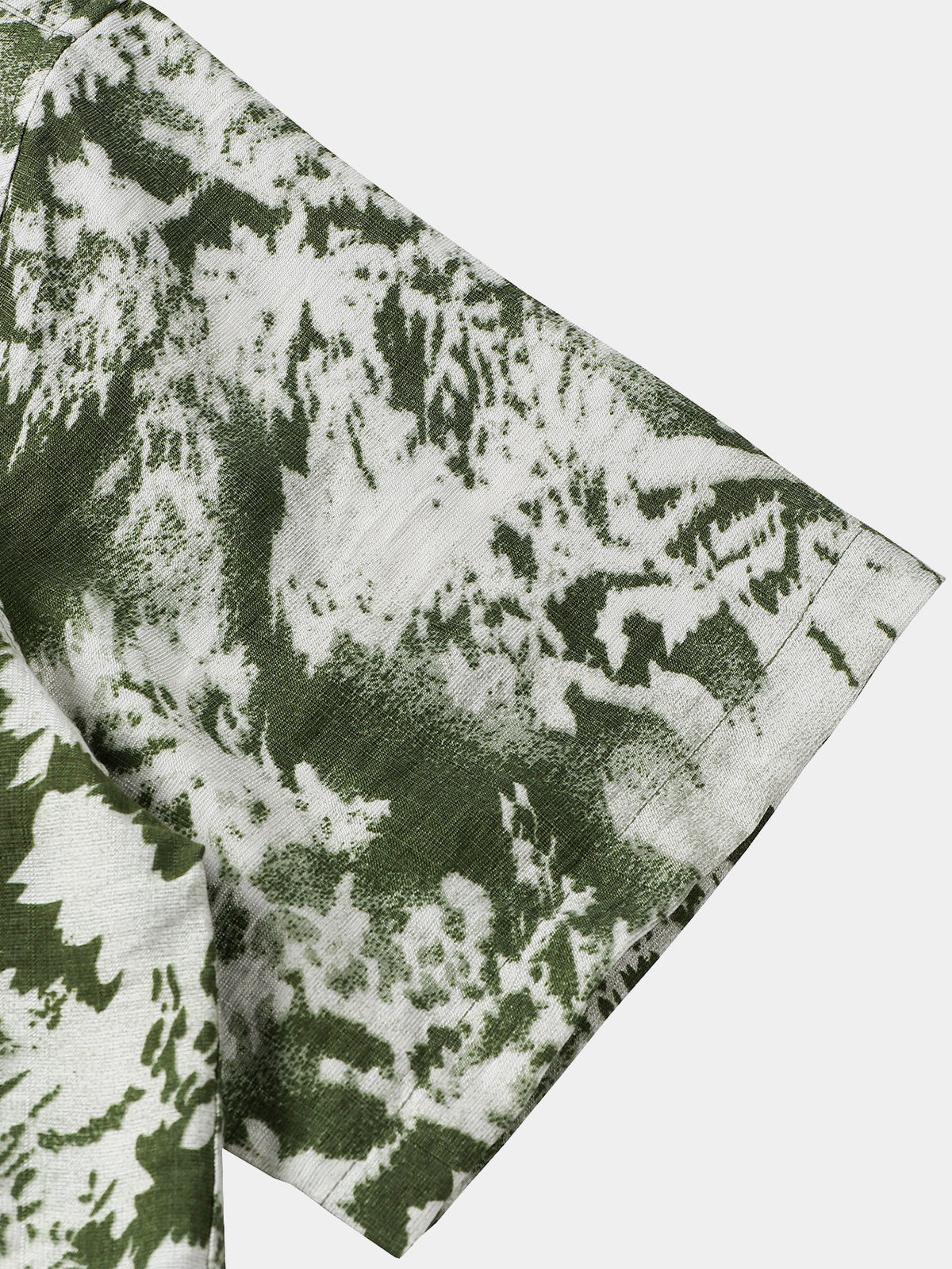 Camisa Abstract Botanical Button Up de manga corta para hombre
